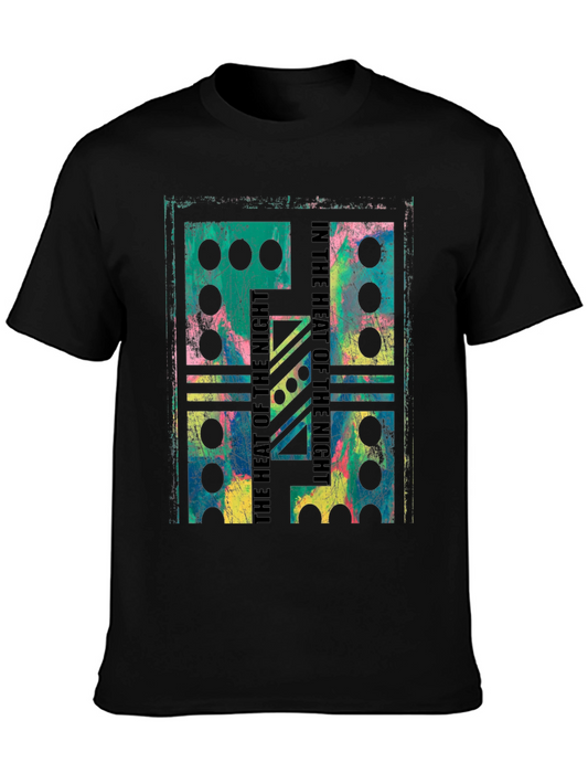 Abstract Domino T-Shirt - Heat of the Night Design