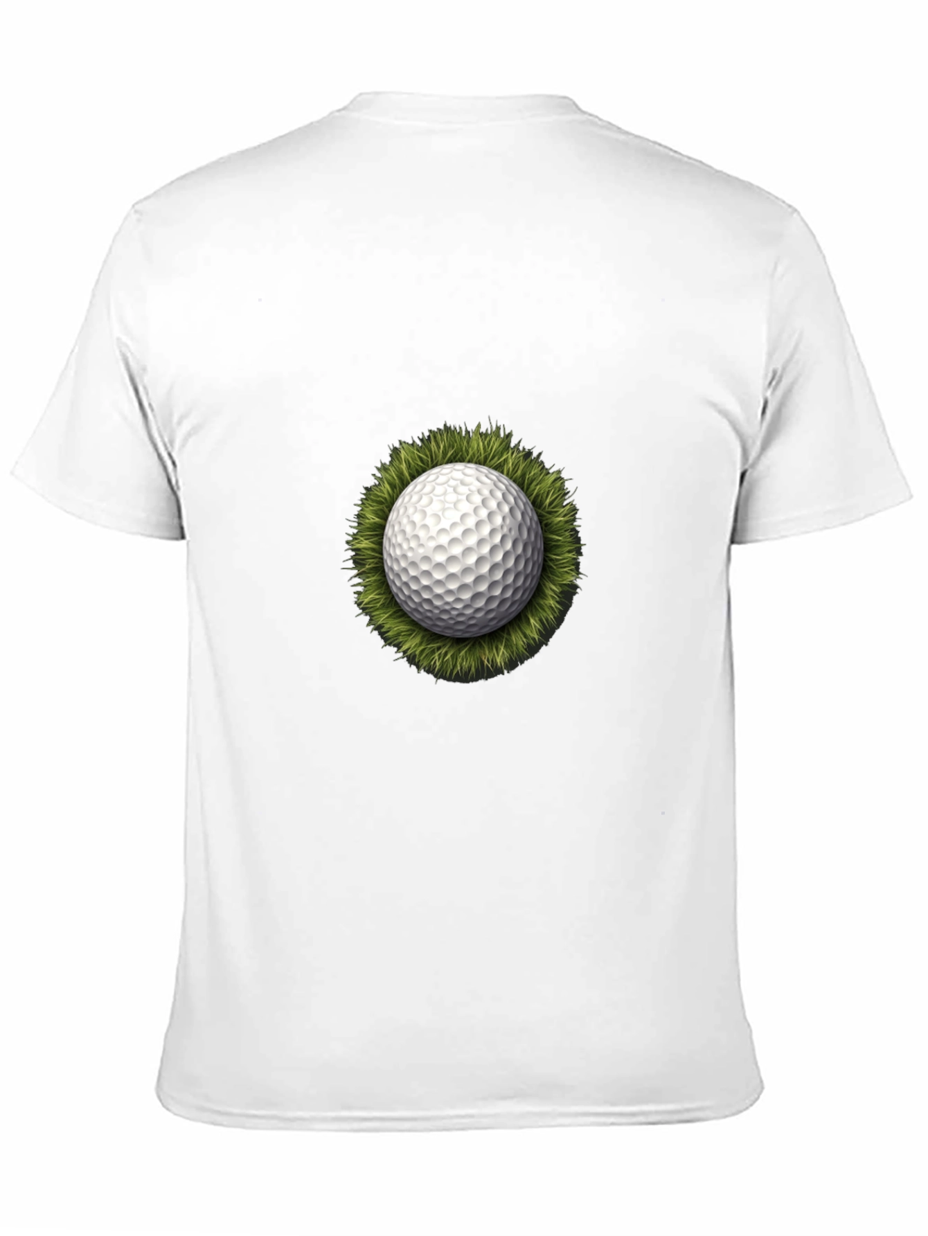 Golf Ball on Grass Graphic Tee - Black T-Shirt