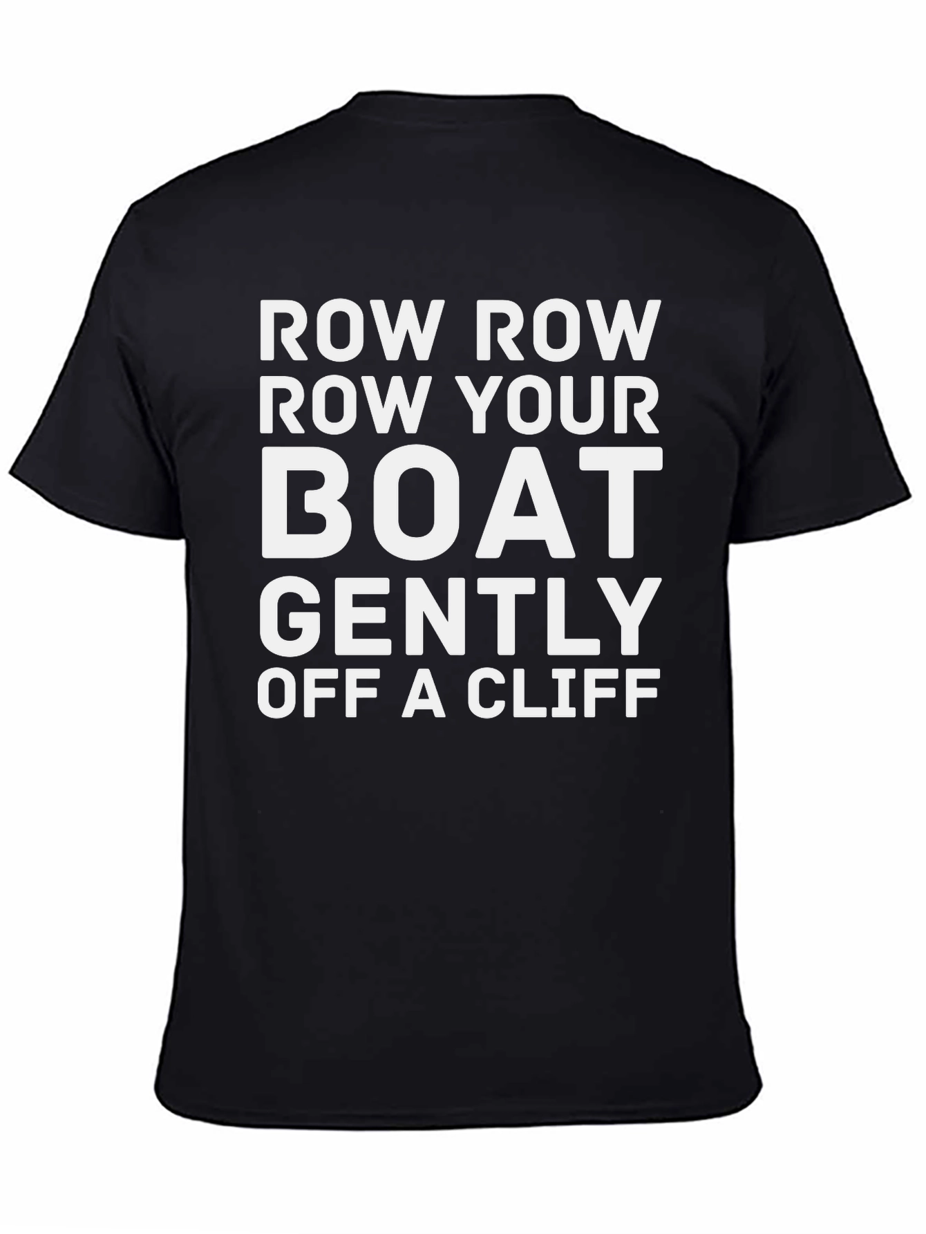 Row Your Boat Humor Tee - Black
