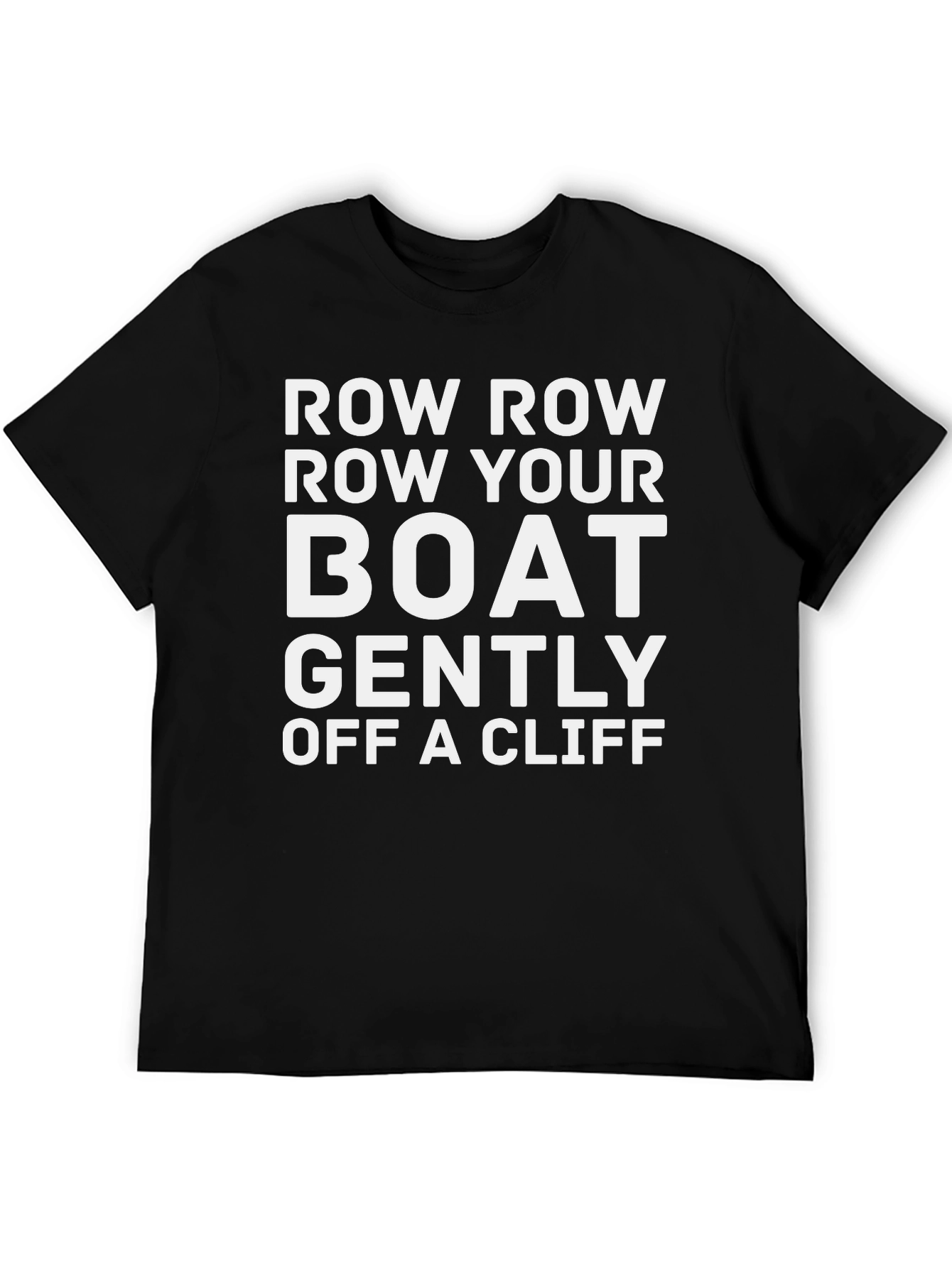 Row Your Boat Humor Tee - Black