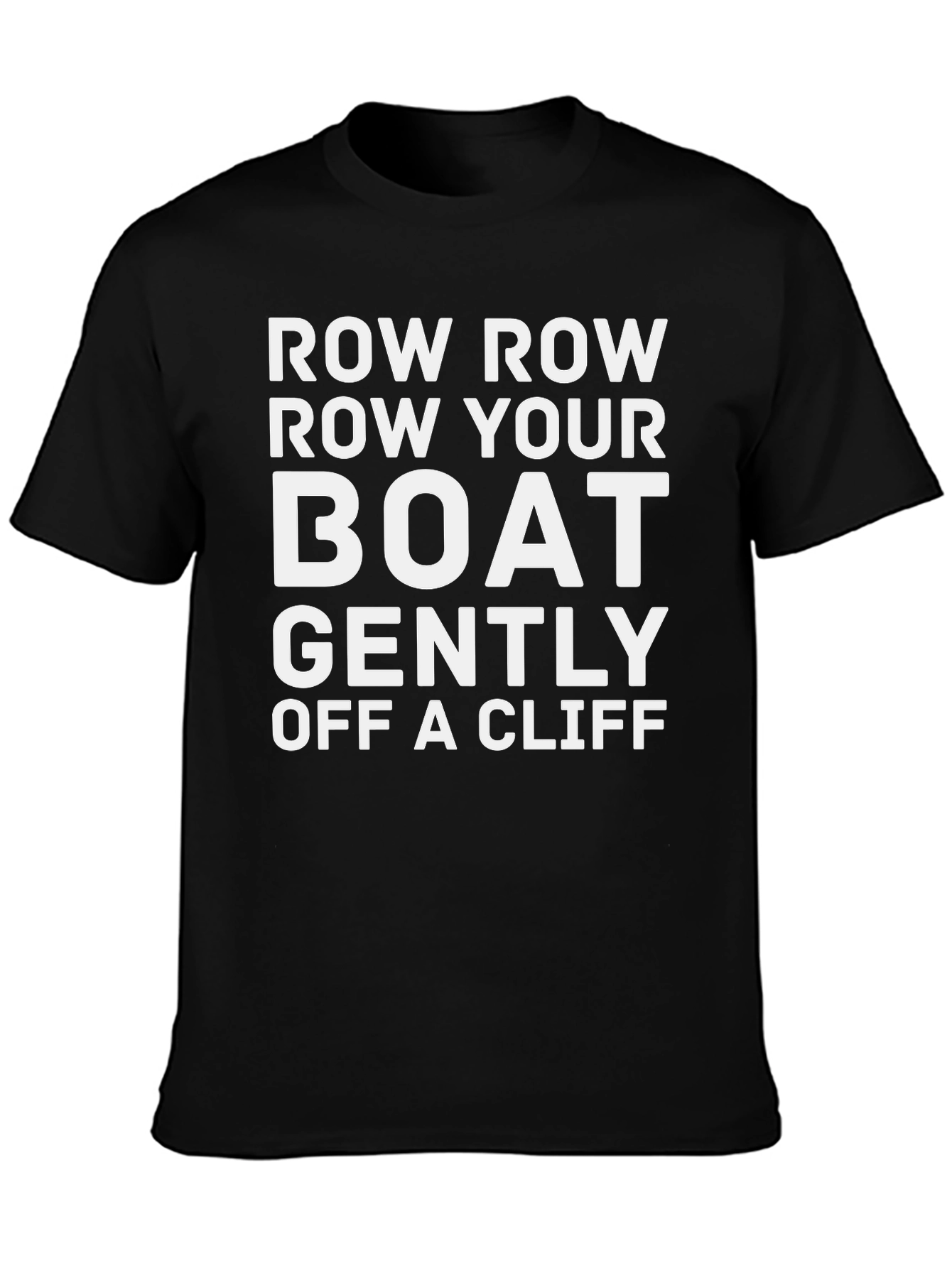 Row Your Boat Humor Tee - Black