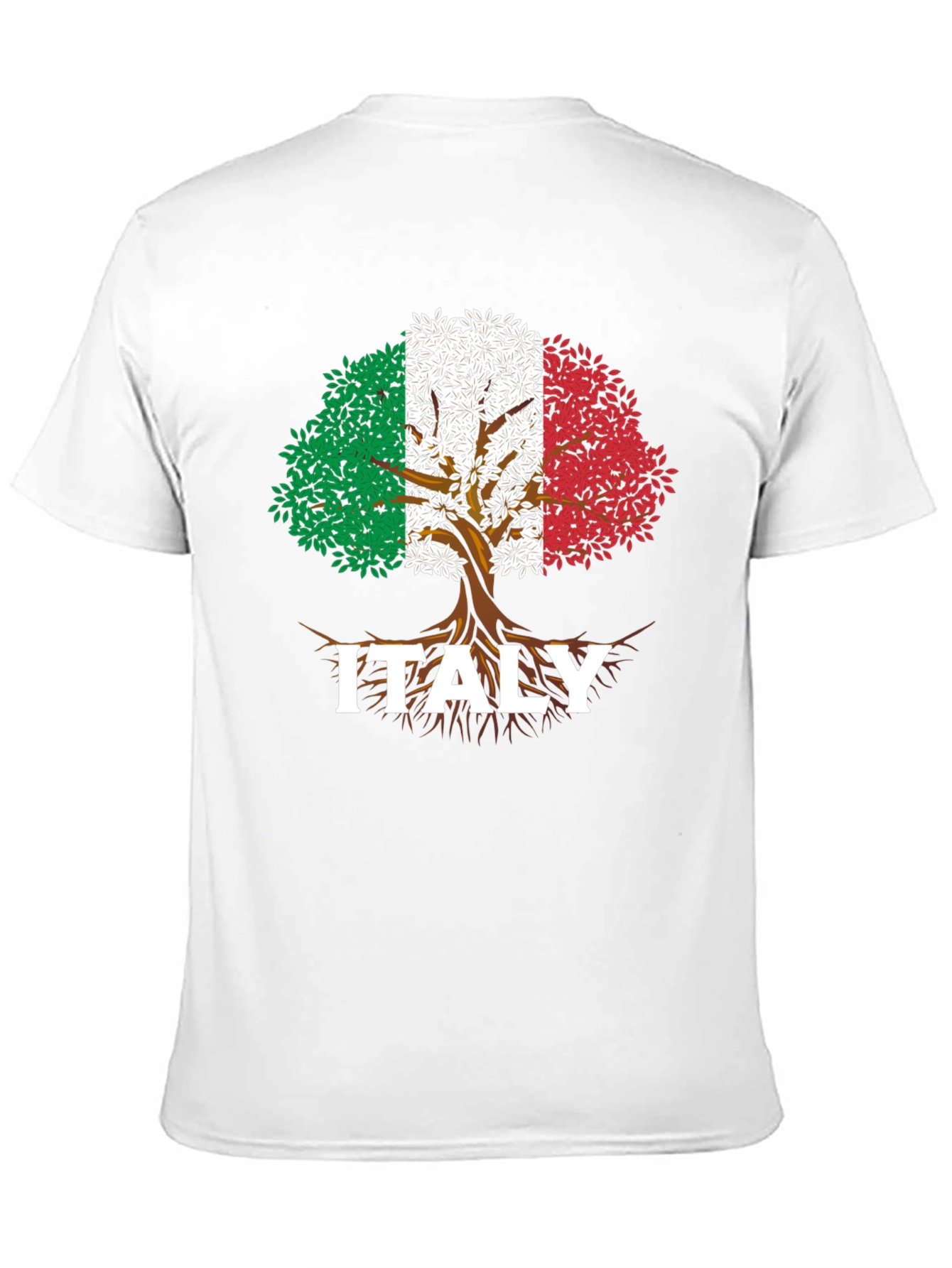 Italy Roots Tree Flag T-Shirt