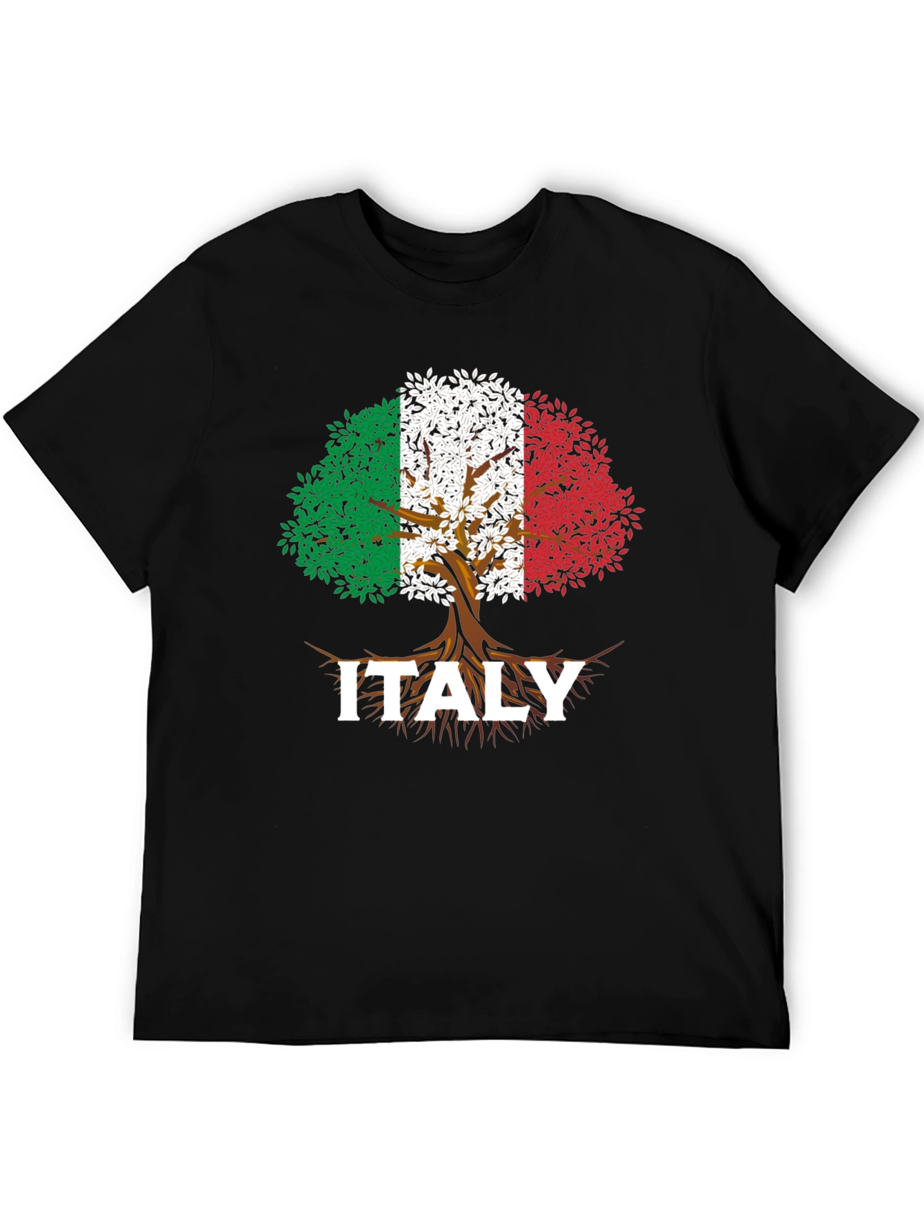 Italy Roots Tree Flag T-Shirt