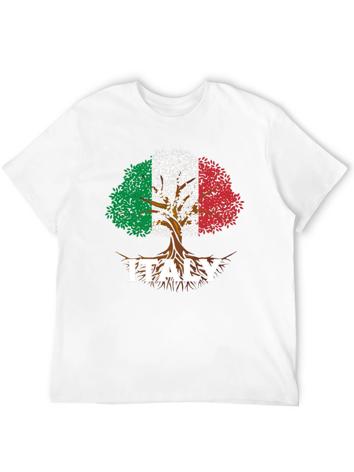 Italy Roots Tree Flag T-Shirt