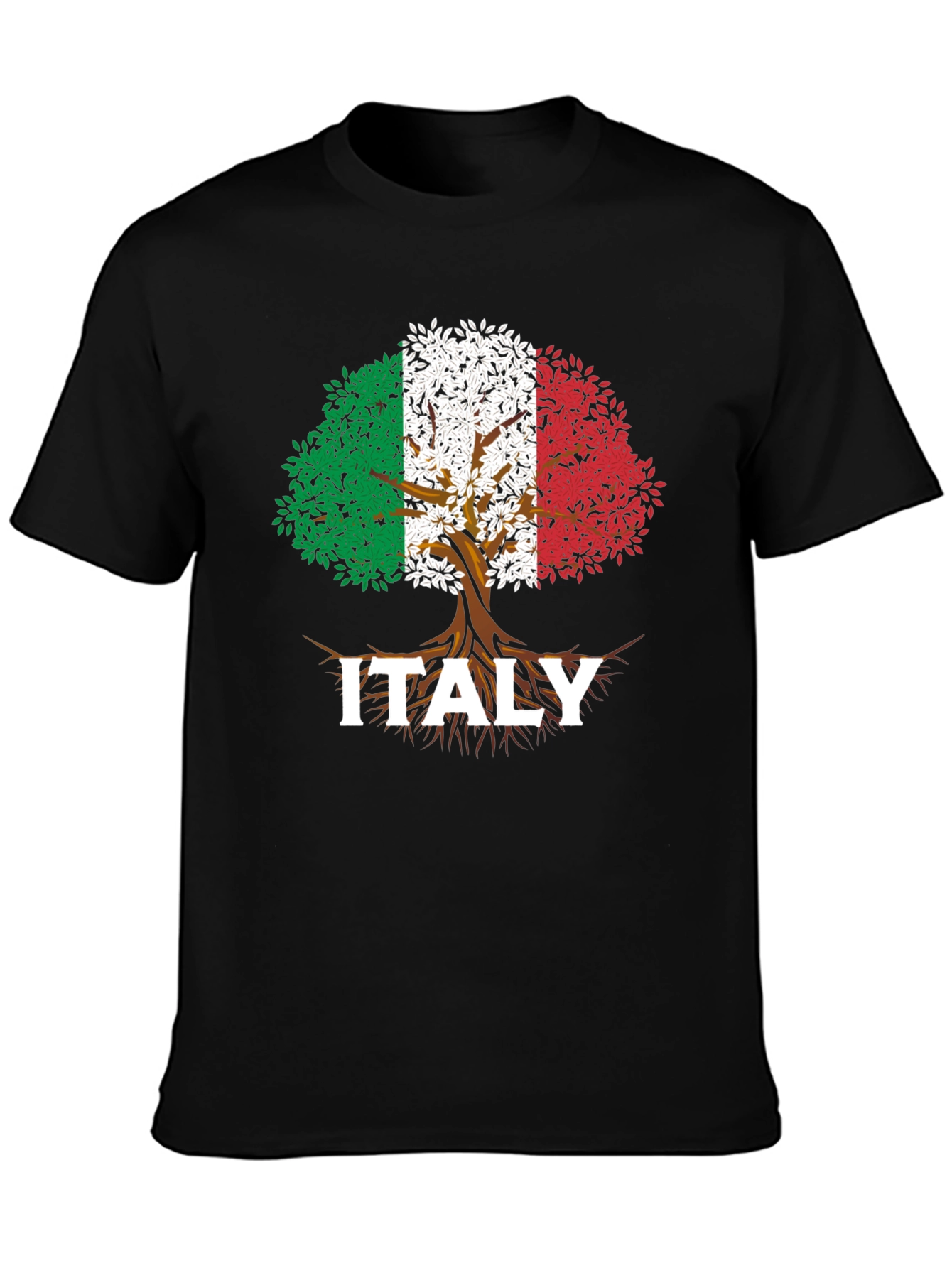 Italy Roots Tree Flag T-Shirt