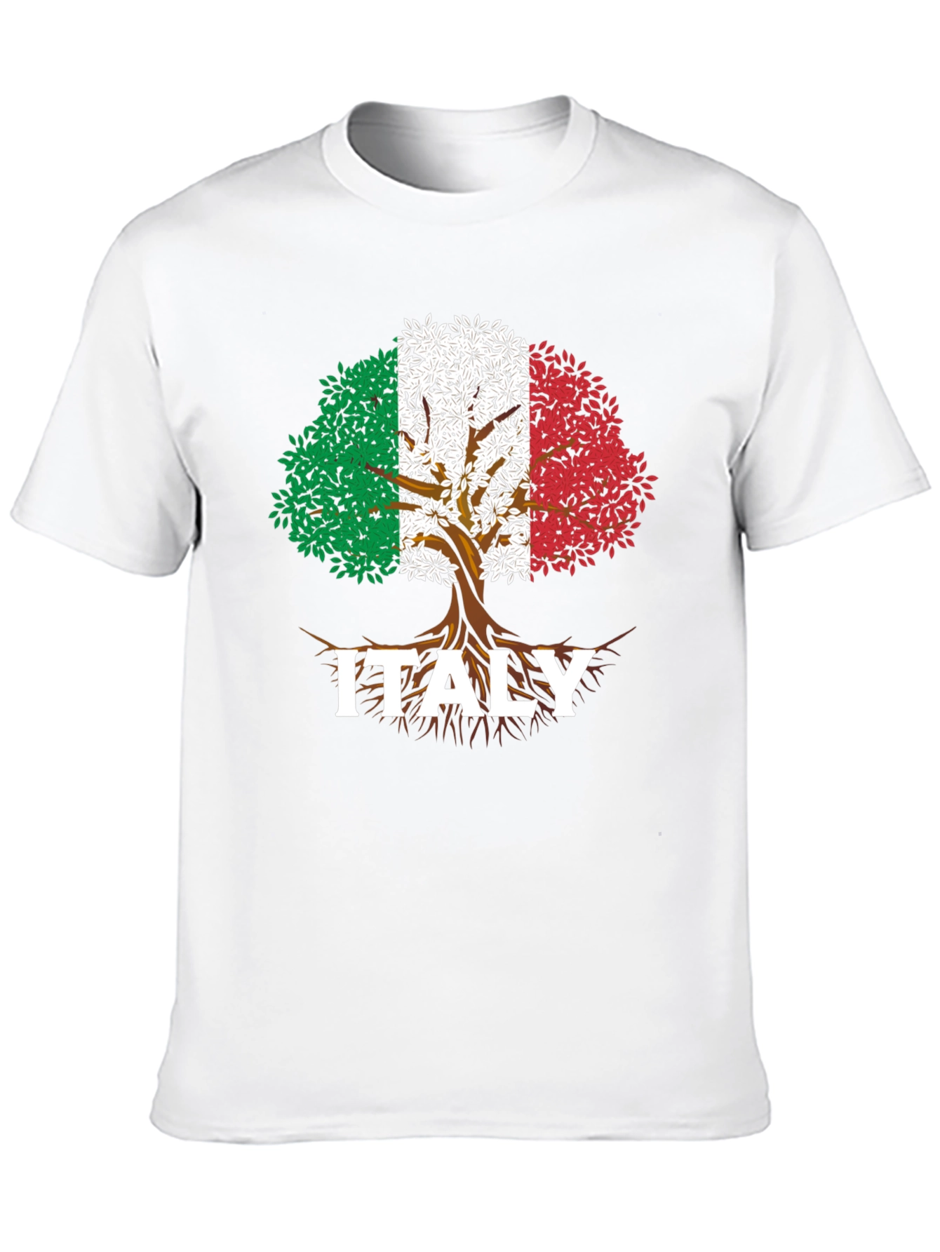 Italy Roots Tree Flag T-Shirt