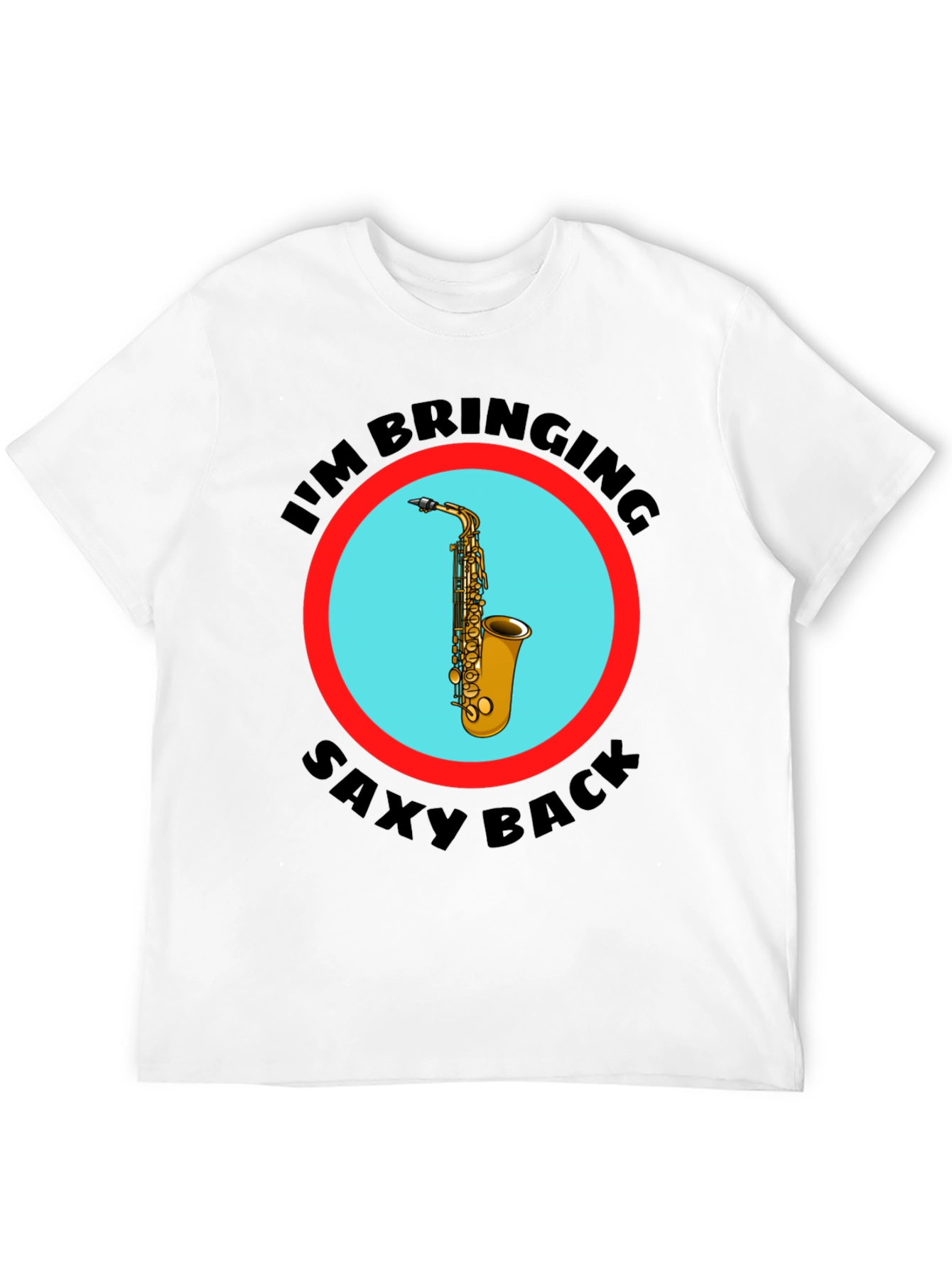 Saxy Back Graphic Tee - Mens Novelty T-Shirt