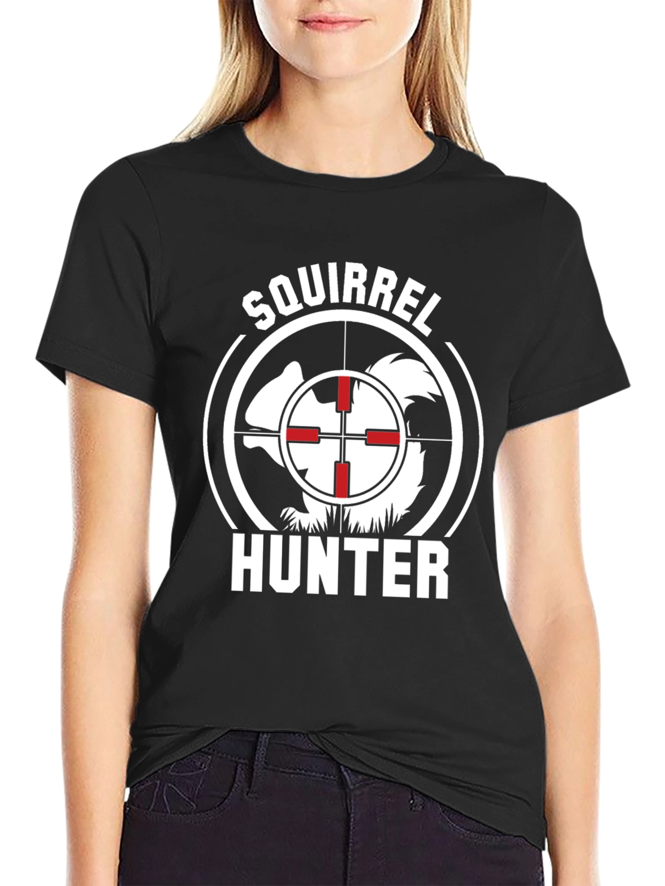 Squirrel Hunter Graphic Tee - Novelty Hunting Shirt