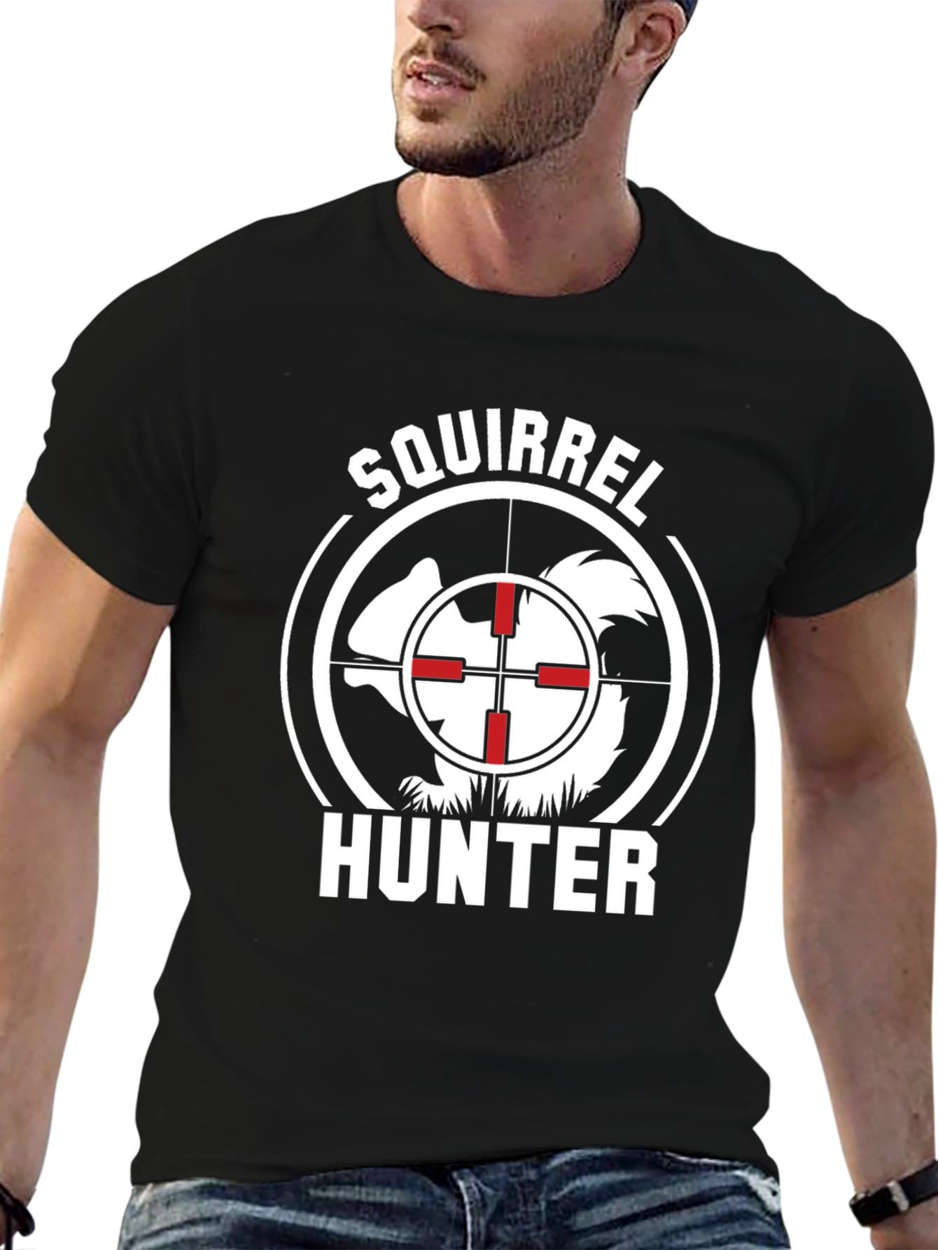 Squirrel Hunter Graphic Tee - Novelty Hunting Shirt