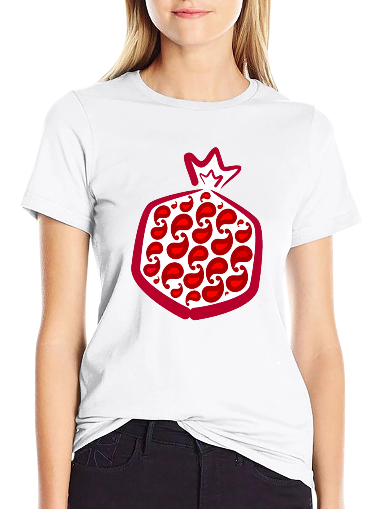 Pomegranate Graphic Tee - Stylish Fruit Design T-Shirt