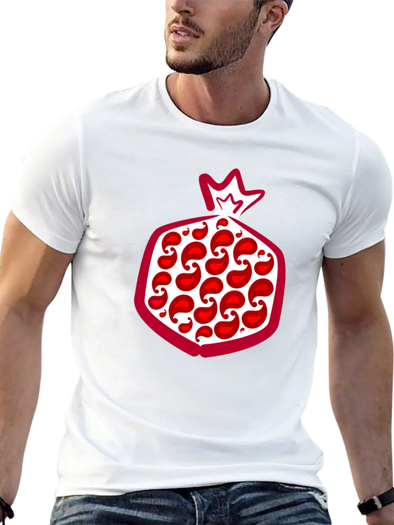 Pomegranate Graphic Tee - Stylish Fruit Design T-Shirt