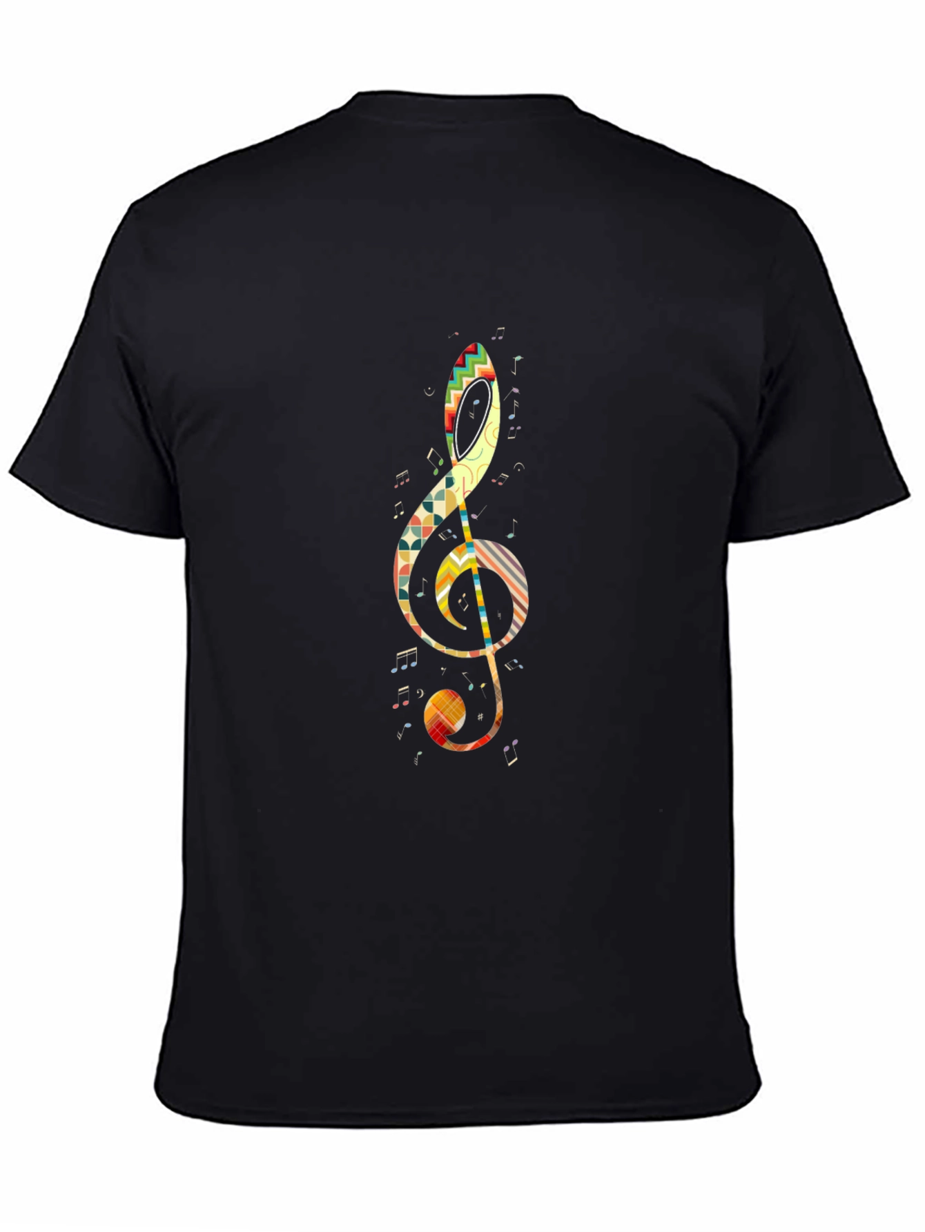Music Note Graphic Tee - Stylish Black T-Shirt