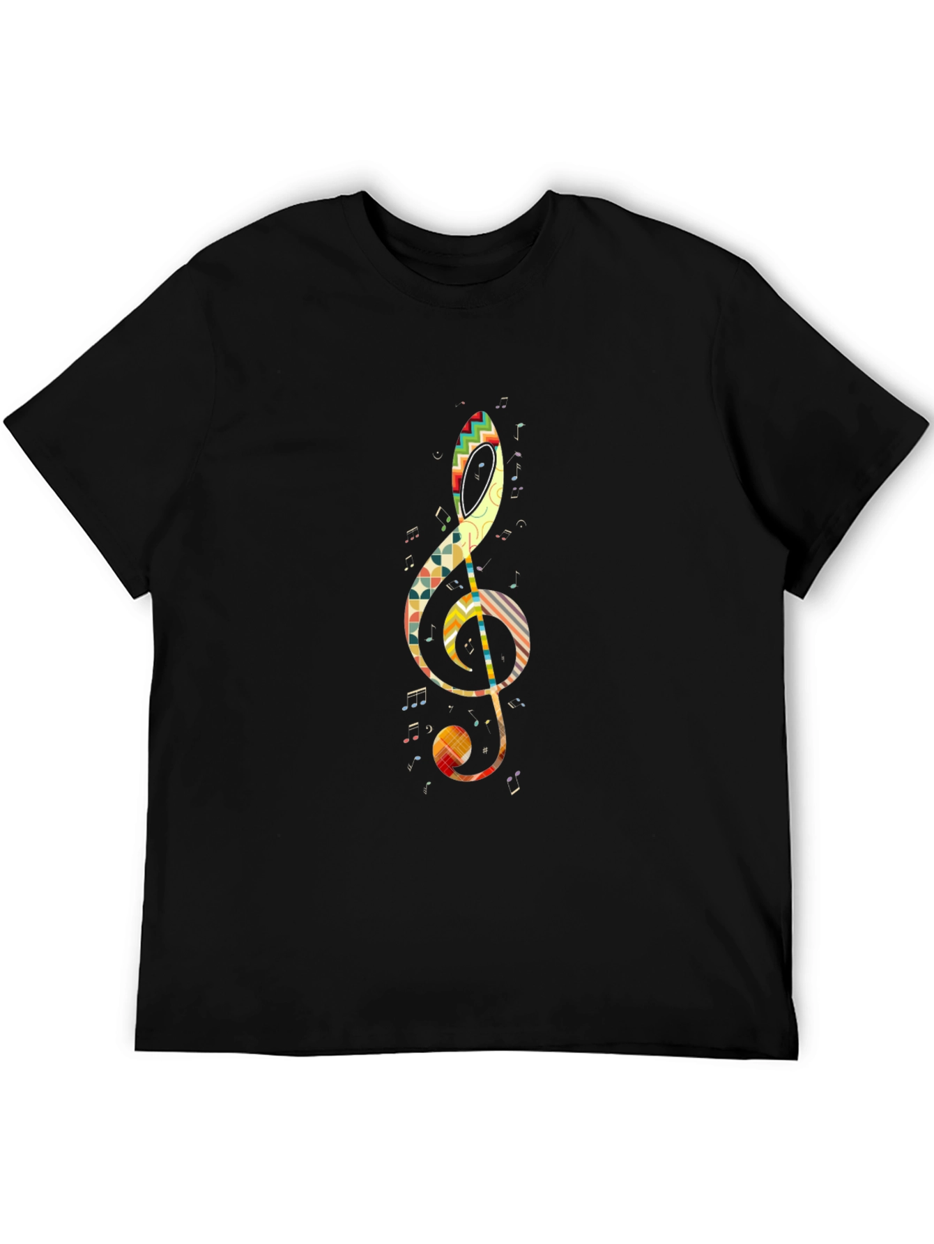 Music Note Graphic Tee - Stylish Black T-Shirt