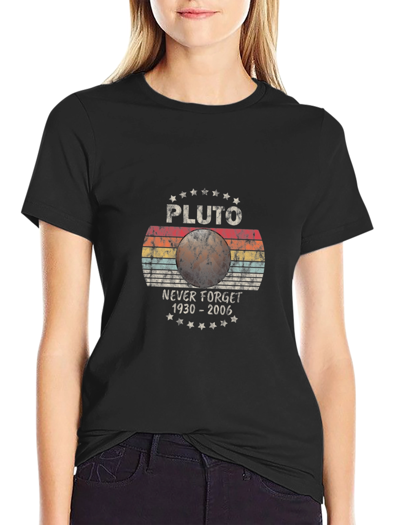 Pluto Never Forget T-Shirt - Retro Space Design