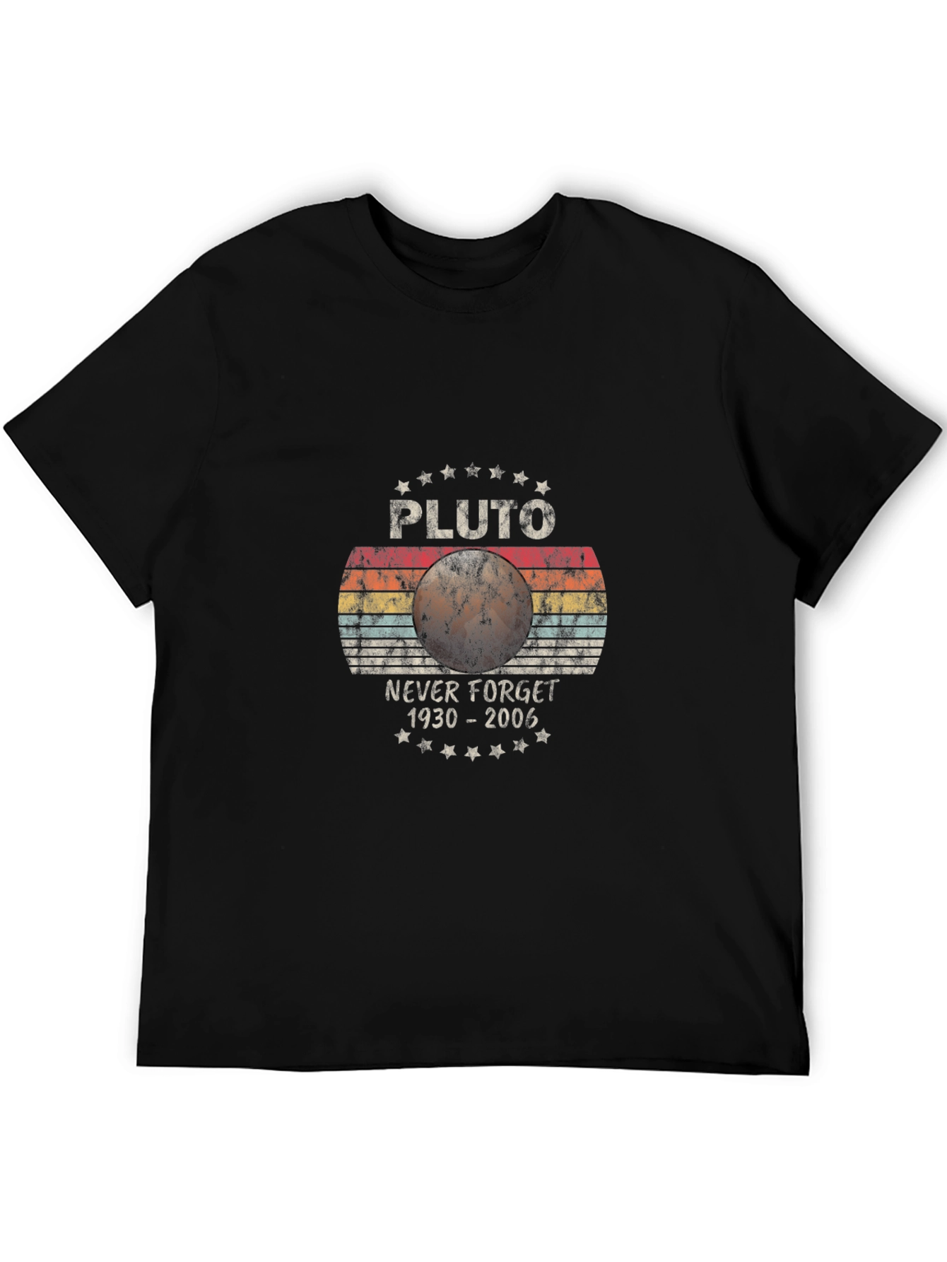 Pluto Never Forget T-Shirt - Retro Space Design