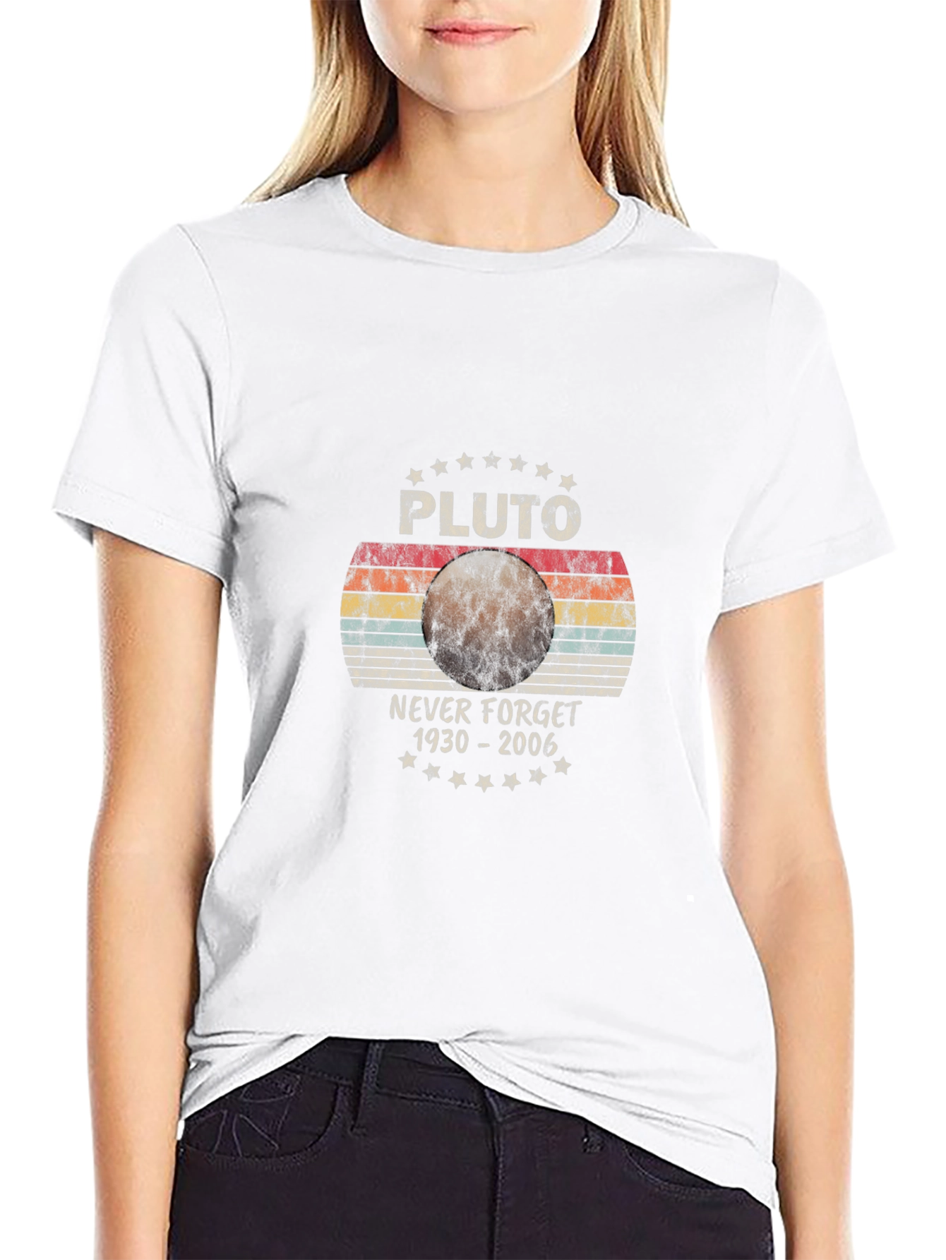 Pluto Never Forget T-Shirt - Retro Space Design