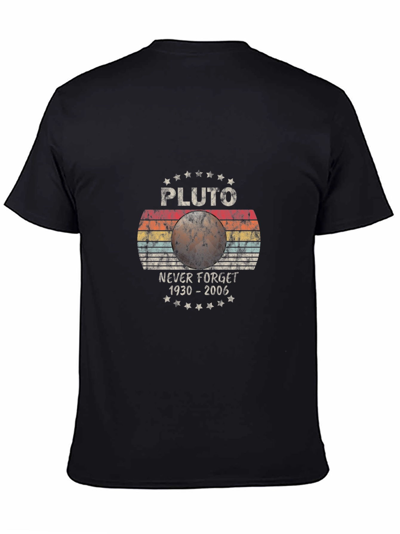 Pluto Never Forget T-Shirt - Retro Space Design