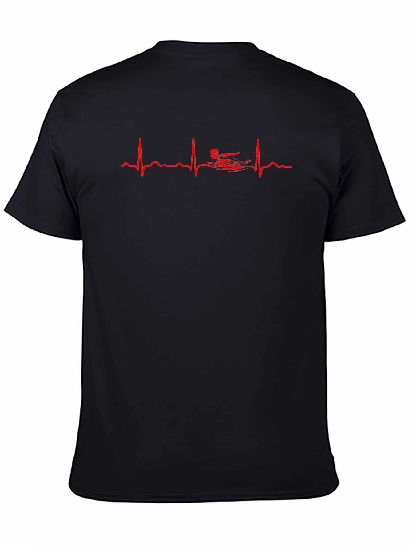 Kayaker Heartbeat T-Shirt - Black