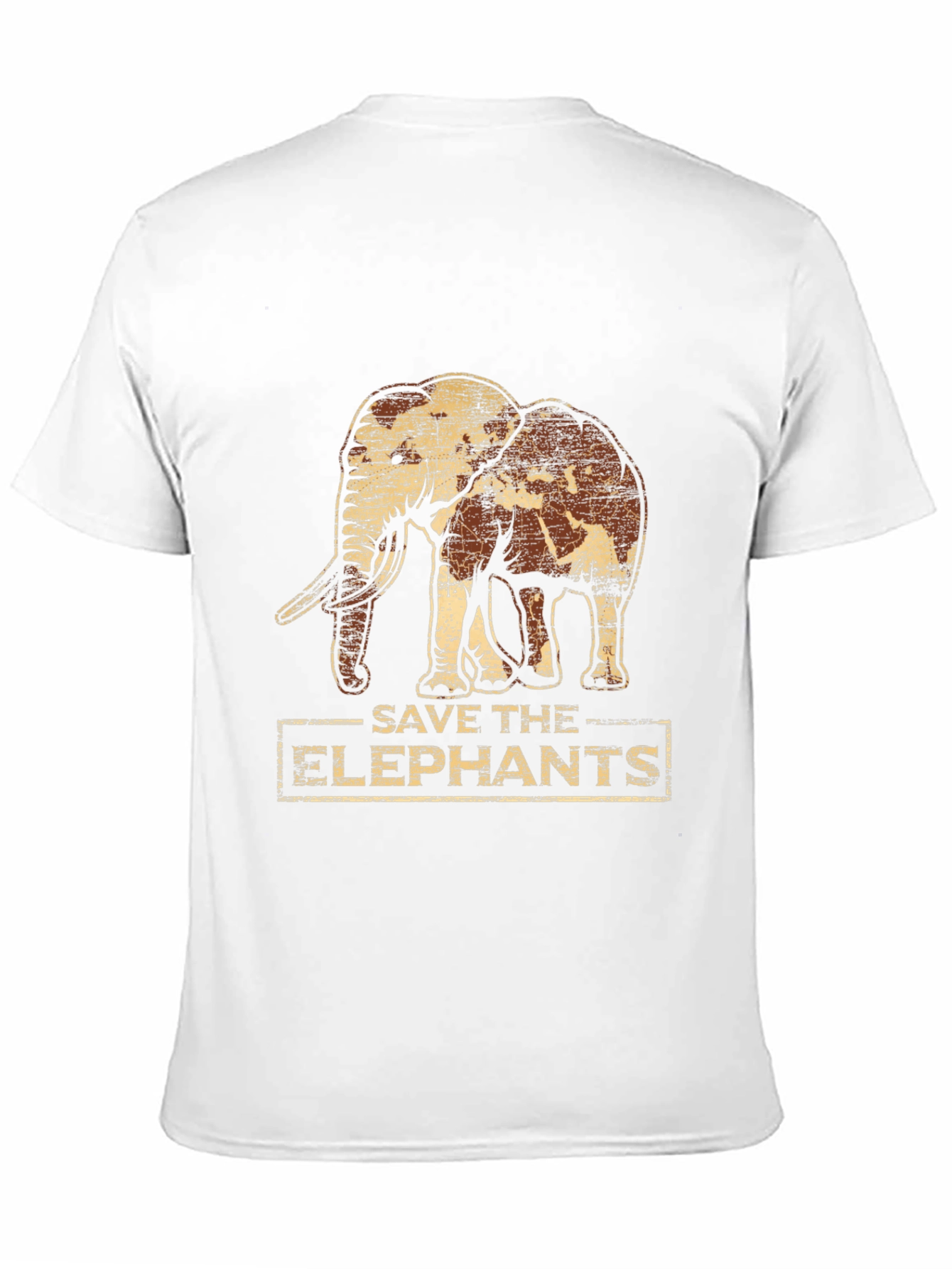 Save the Elephants Graphic Print Tee - Black