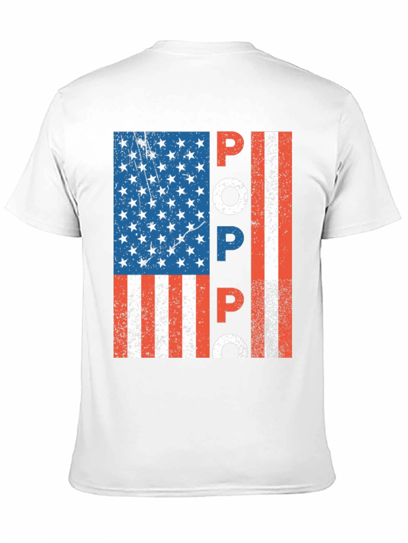 Patriotic POPPA American Flag Graphic Tee