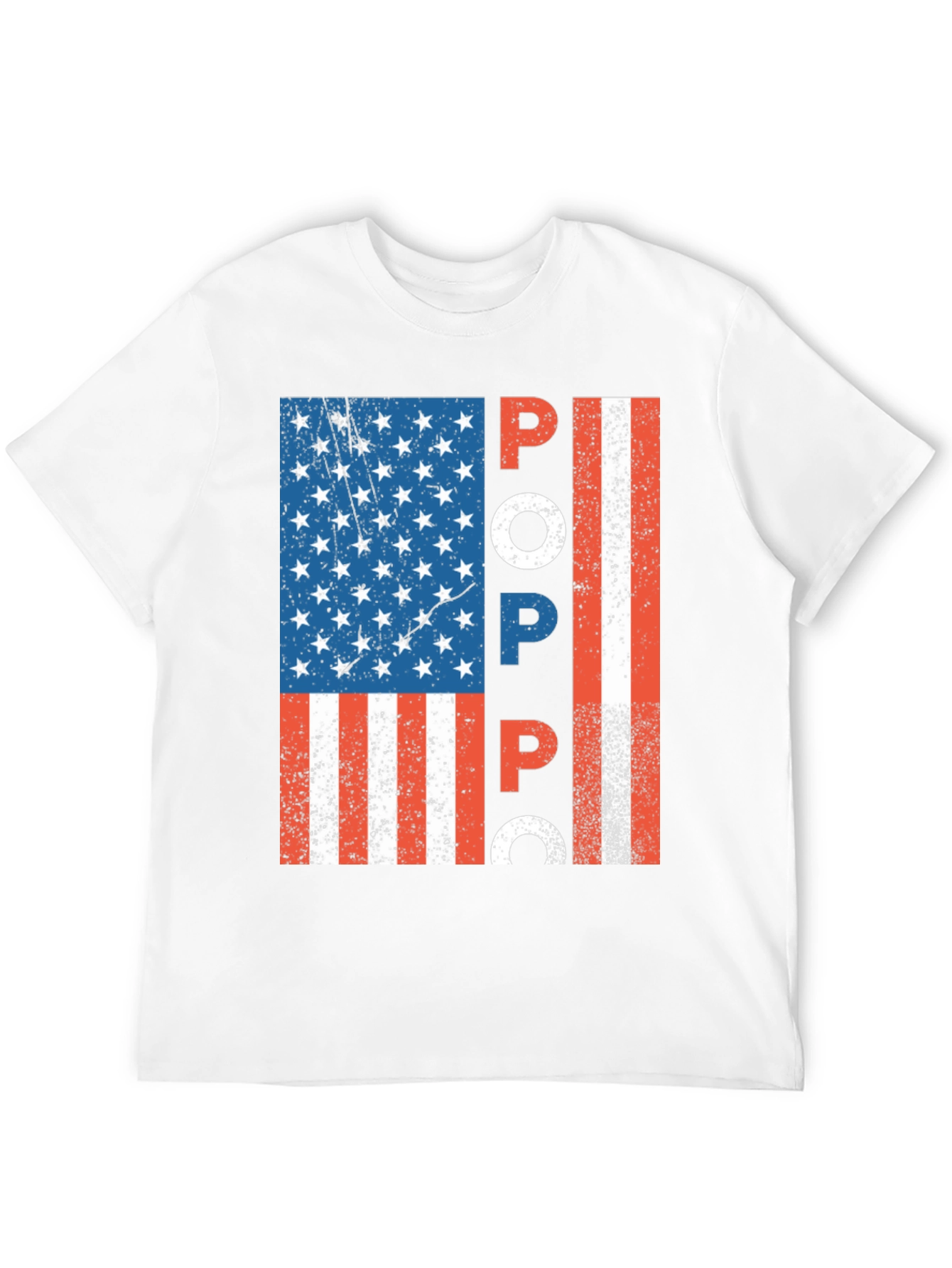 Patriotic POPPA American Flag Graphic Tee