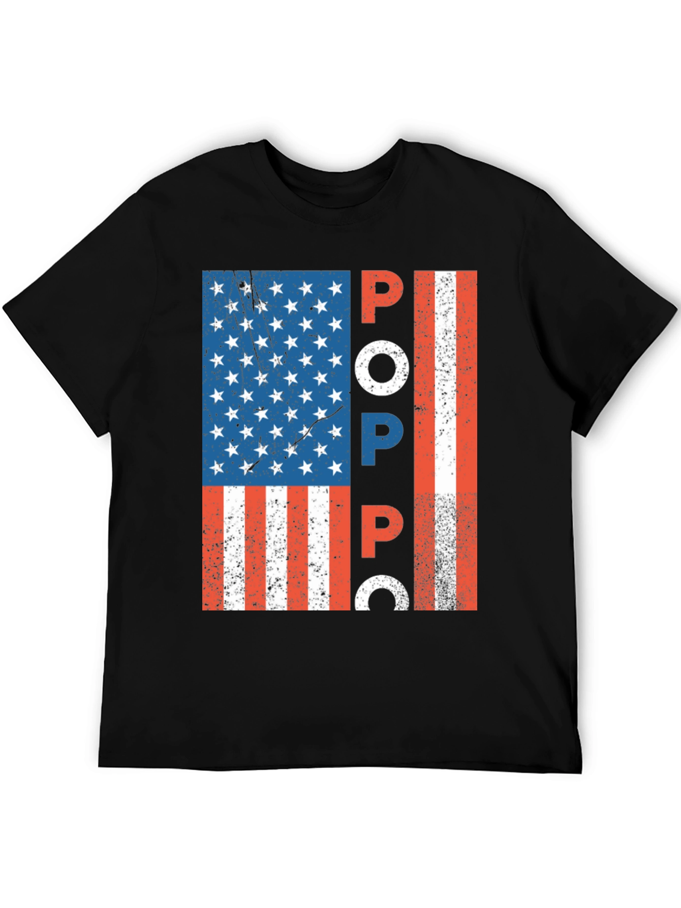 Patriotic POPPA American Flag Graphic Tee