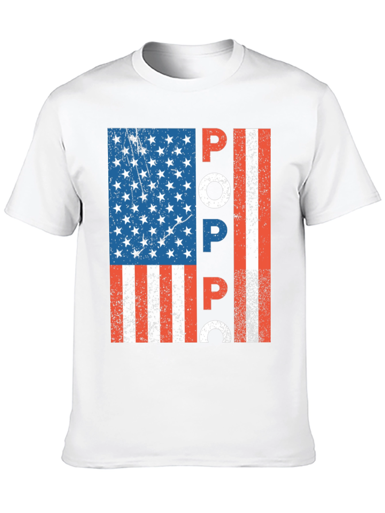 Patriotic POPPA American Flag Graphic Tee