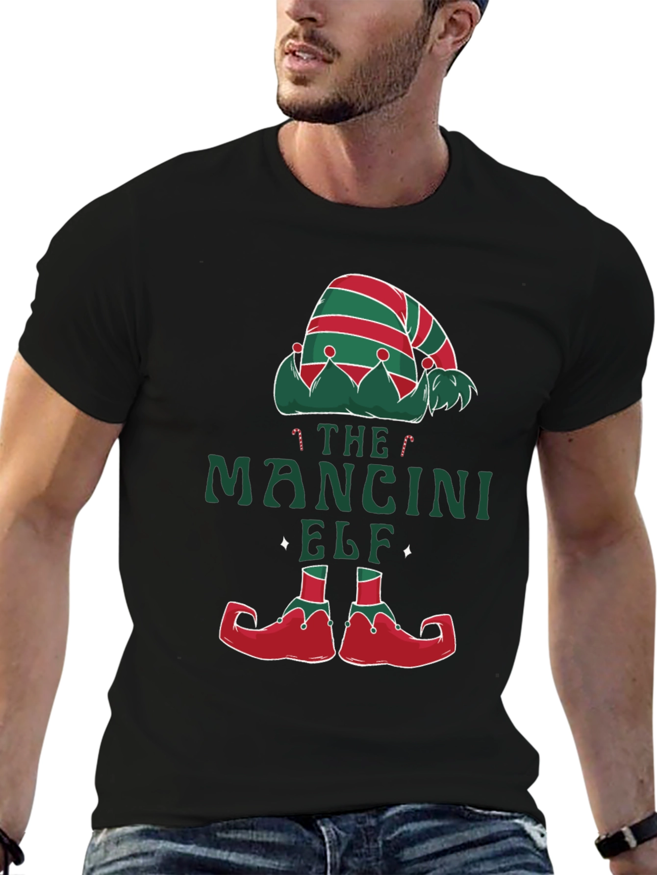 The Mancini Elf Christmas Graphic T-Shirt
