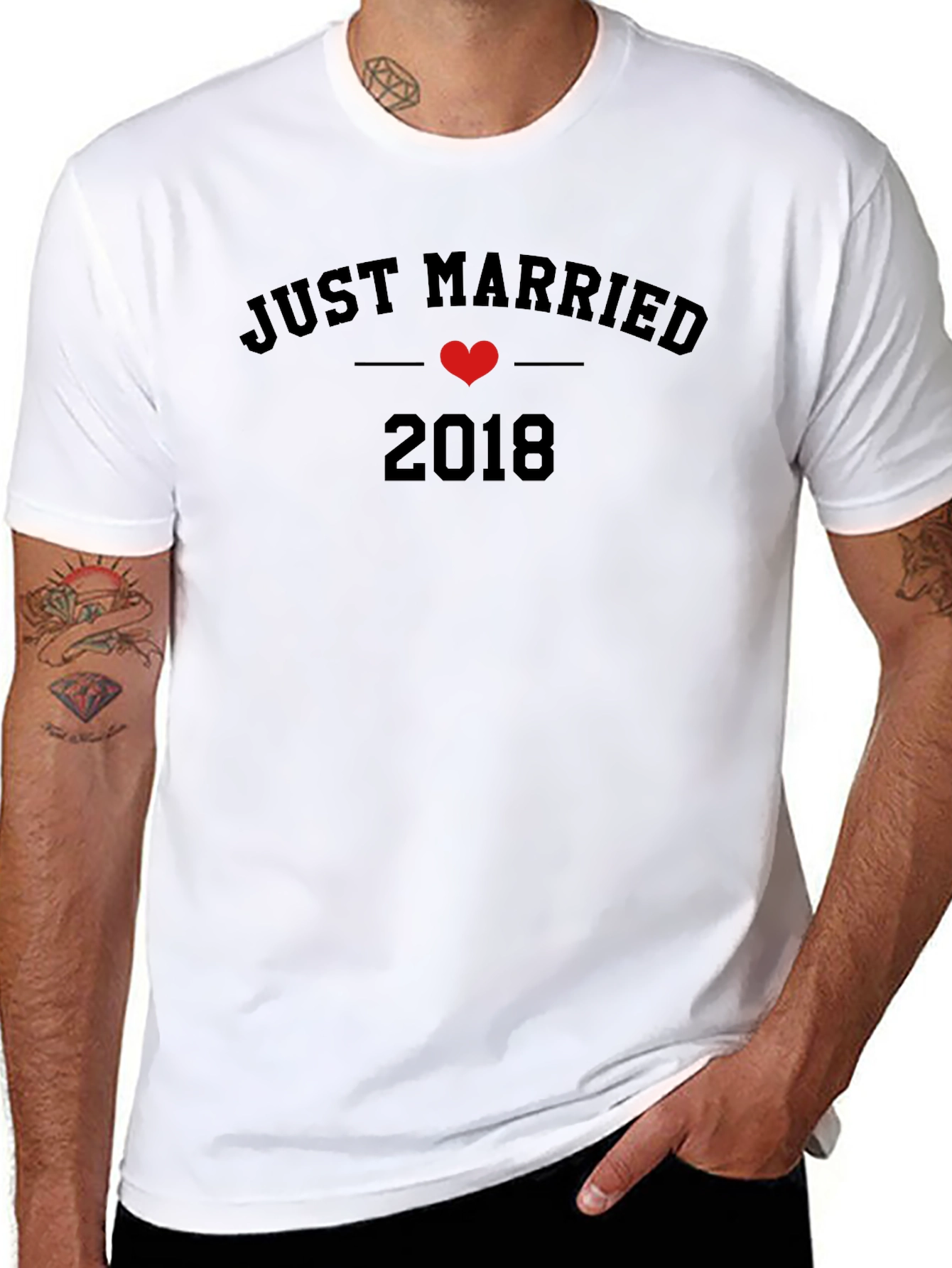 Just Married 2018 T-Shirt - Anniversary Gift