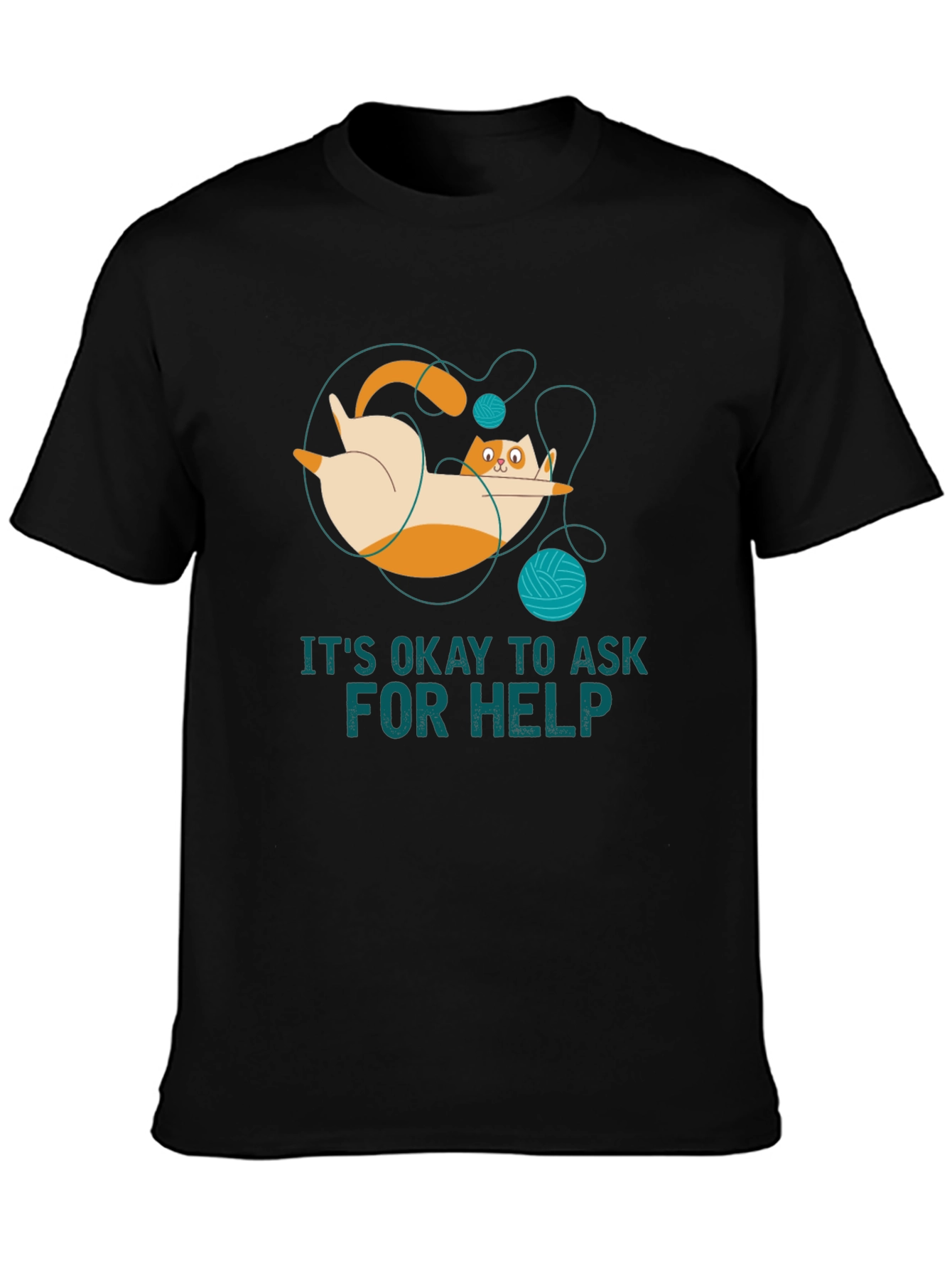 Its Okay to Ask for Help Cat T-Shirt