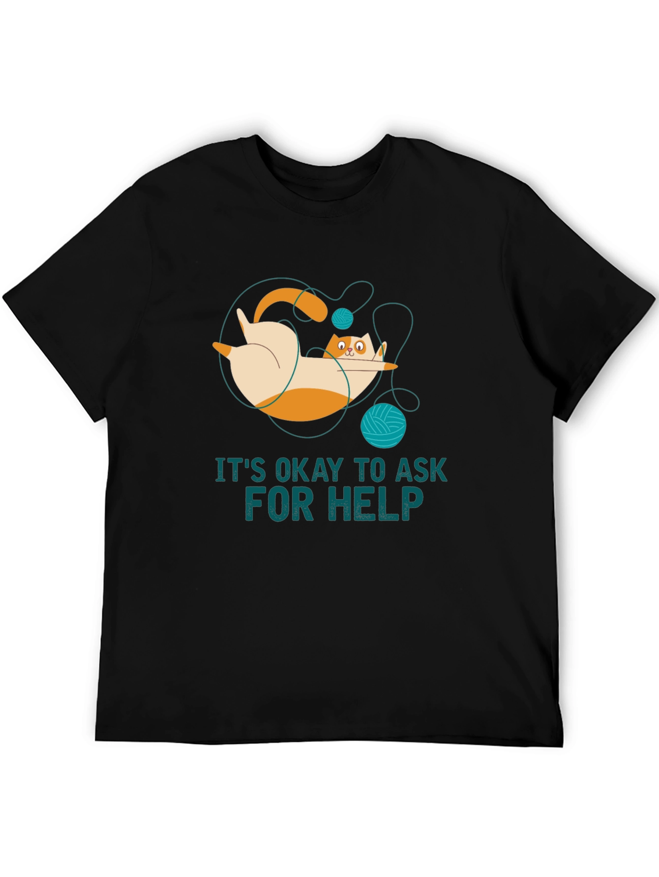 Its Okay to Ask for Help Cat T-Shirt