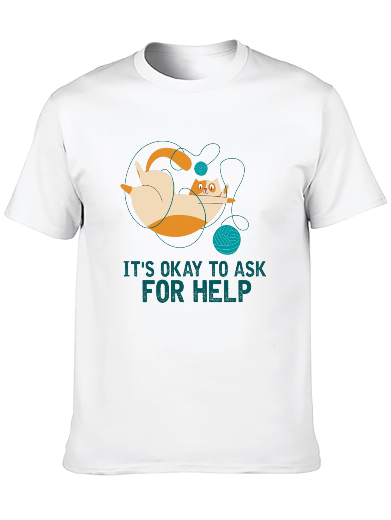 Its Okay to Ask for Help Cat T-Shirt