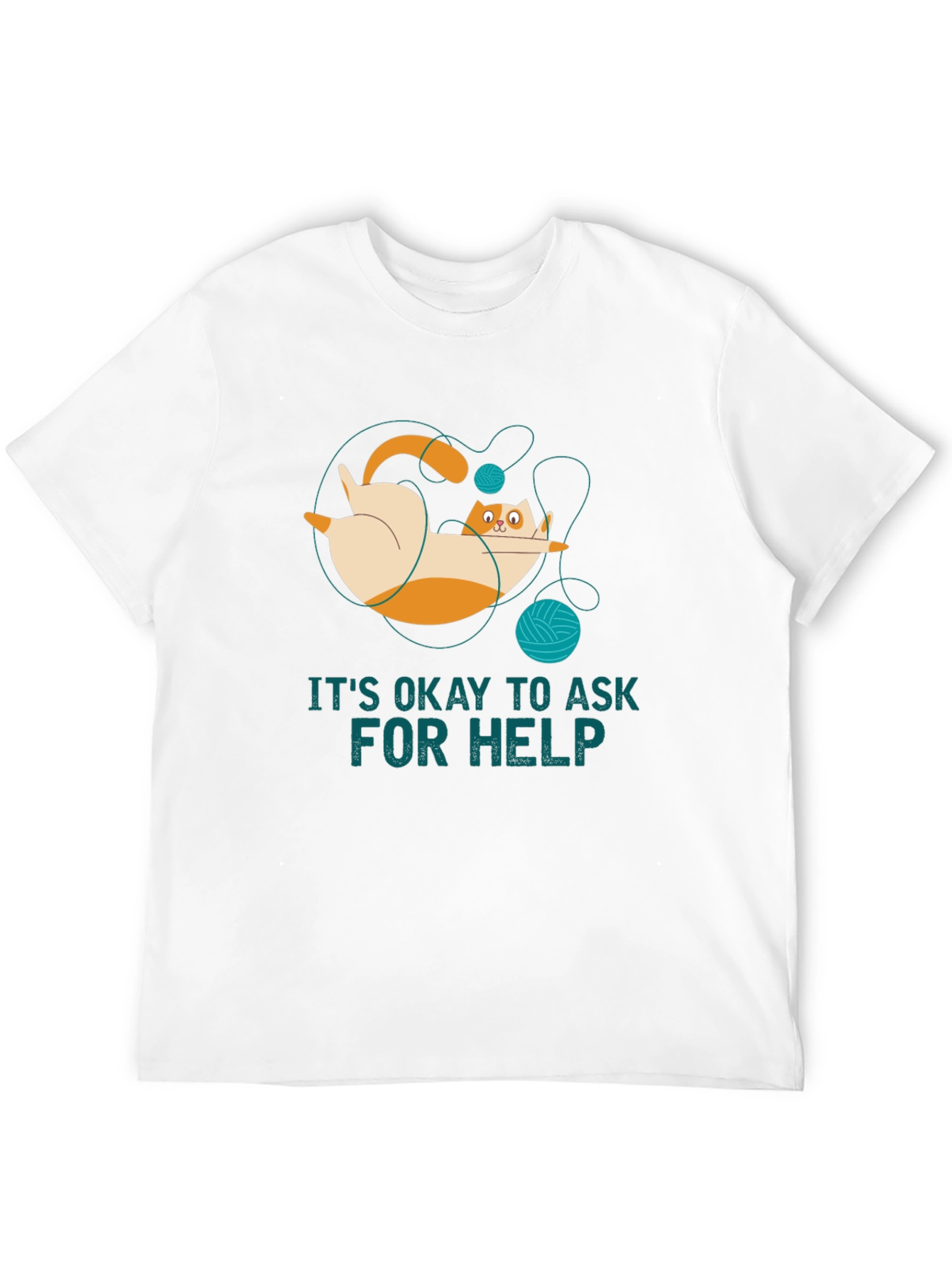 Its Okay to Ask for Help Cat T-Shirt