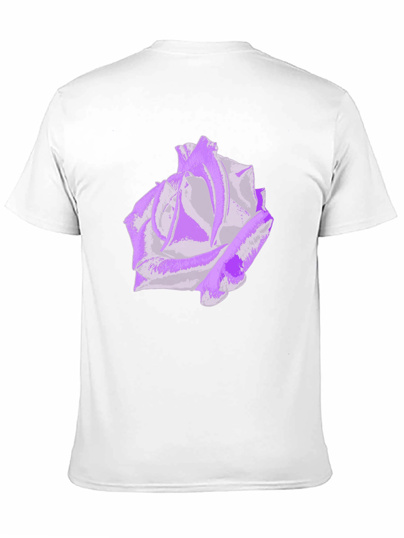 Purple Rose Graphic Tee - Stylish Mens Black T-Shirt