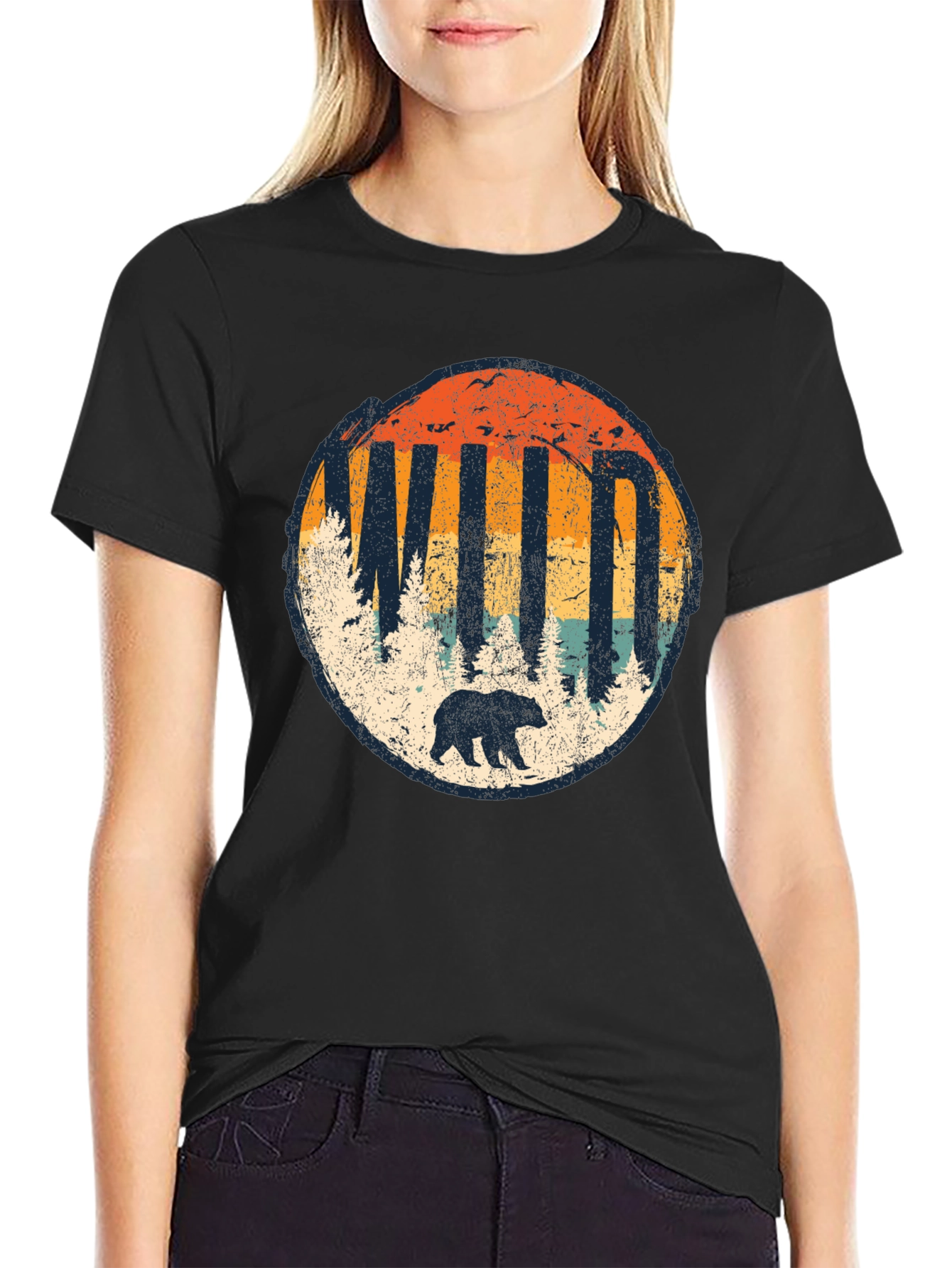 Wild Bear Graphic Tee - Nature Inspired Unisex Shirt