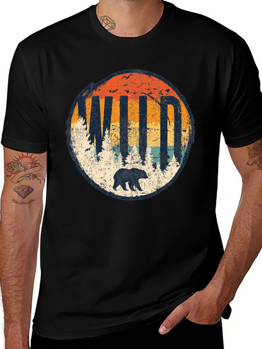 Wild Bear Graphic Tee - Nature Inspired Unisex Shirt