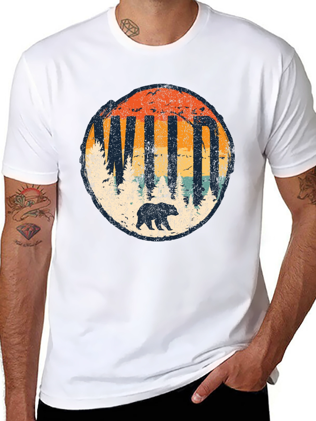 Wild Bear Graphic Tee - Nature Inspired Unisex Shirt