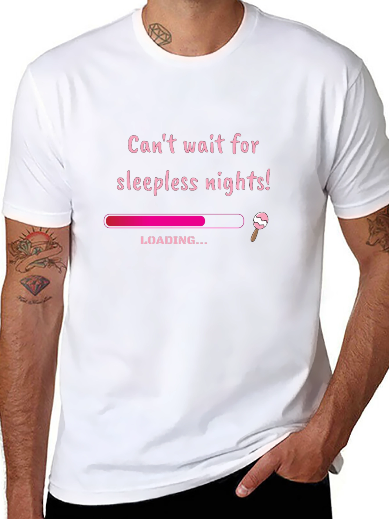 Sleepless Nights Loading Funny Graphic T-Shirt