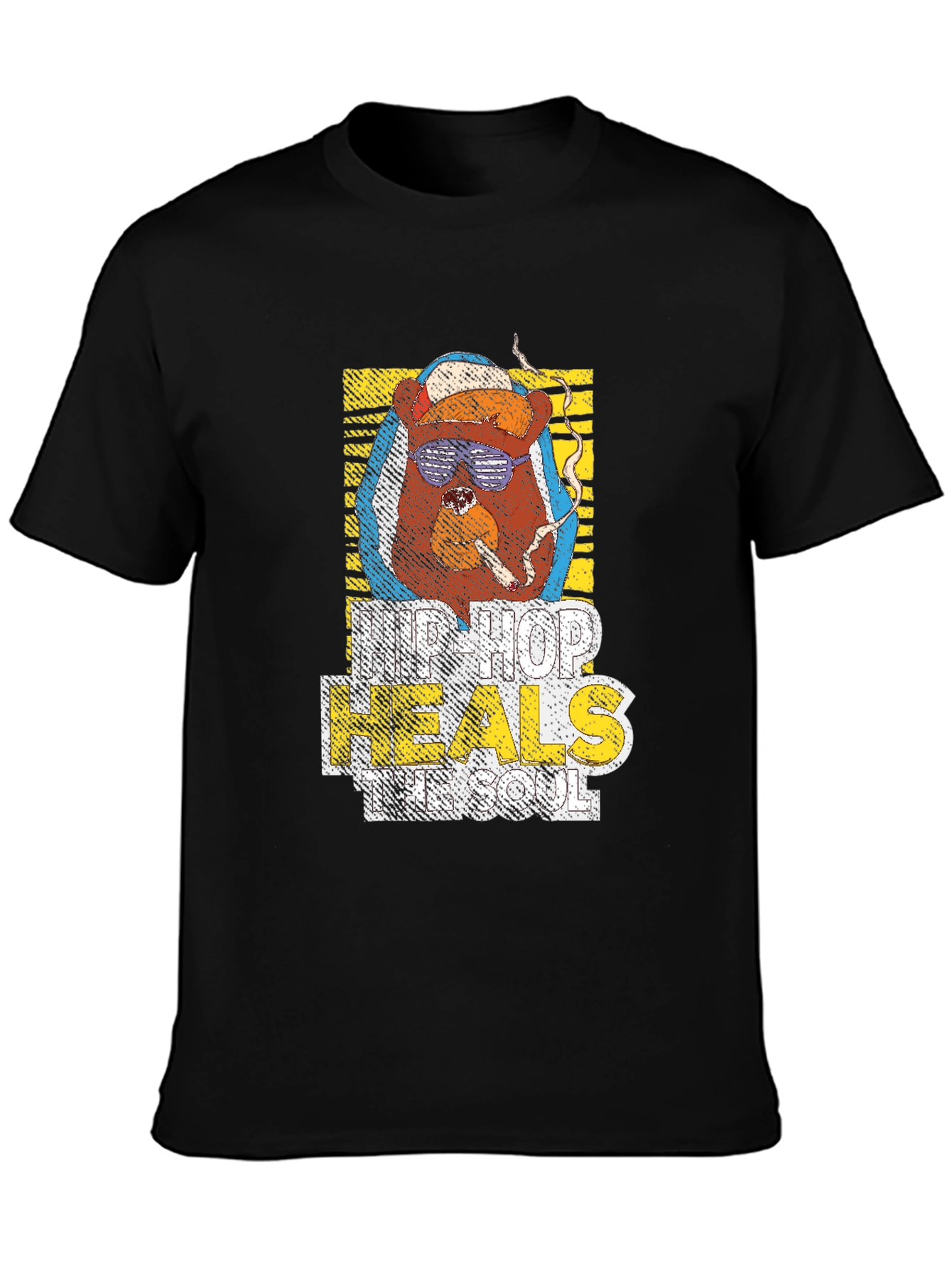 Hip Hop Bear Graphic T-Shirt