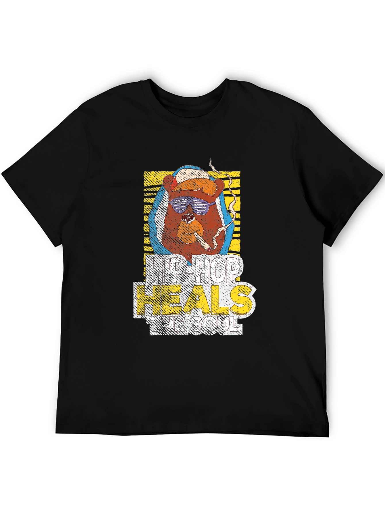Hip Hop Bear Graphic T-Shirt