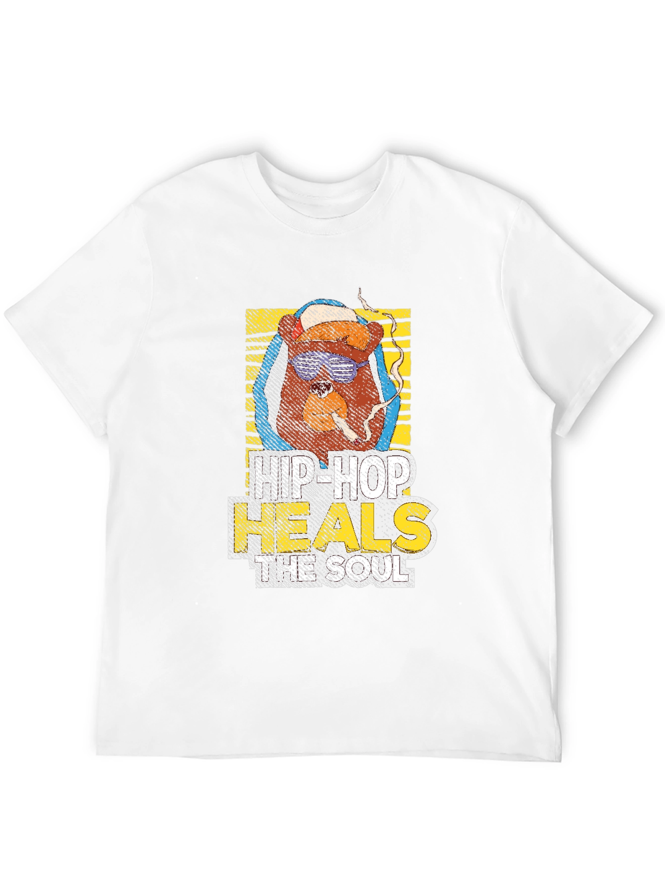 Hip Hop Bear Graphic T-Shirt
