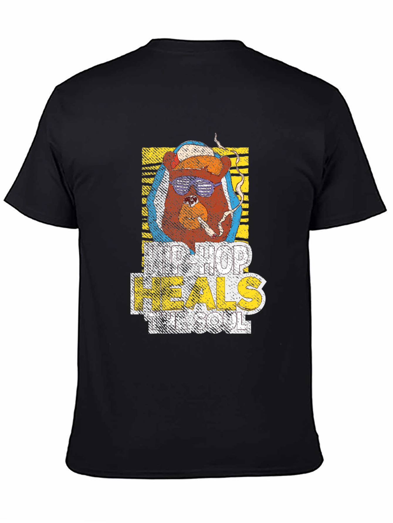 Hip Hop Bear Graphic T-Shirt