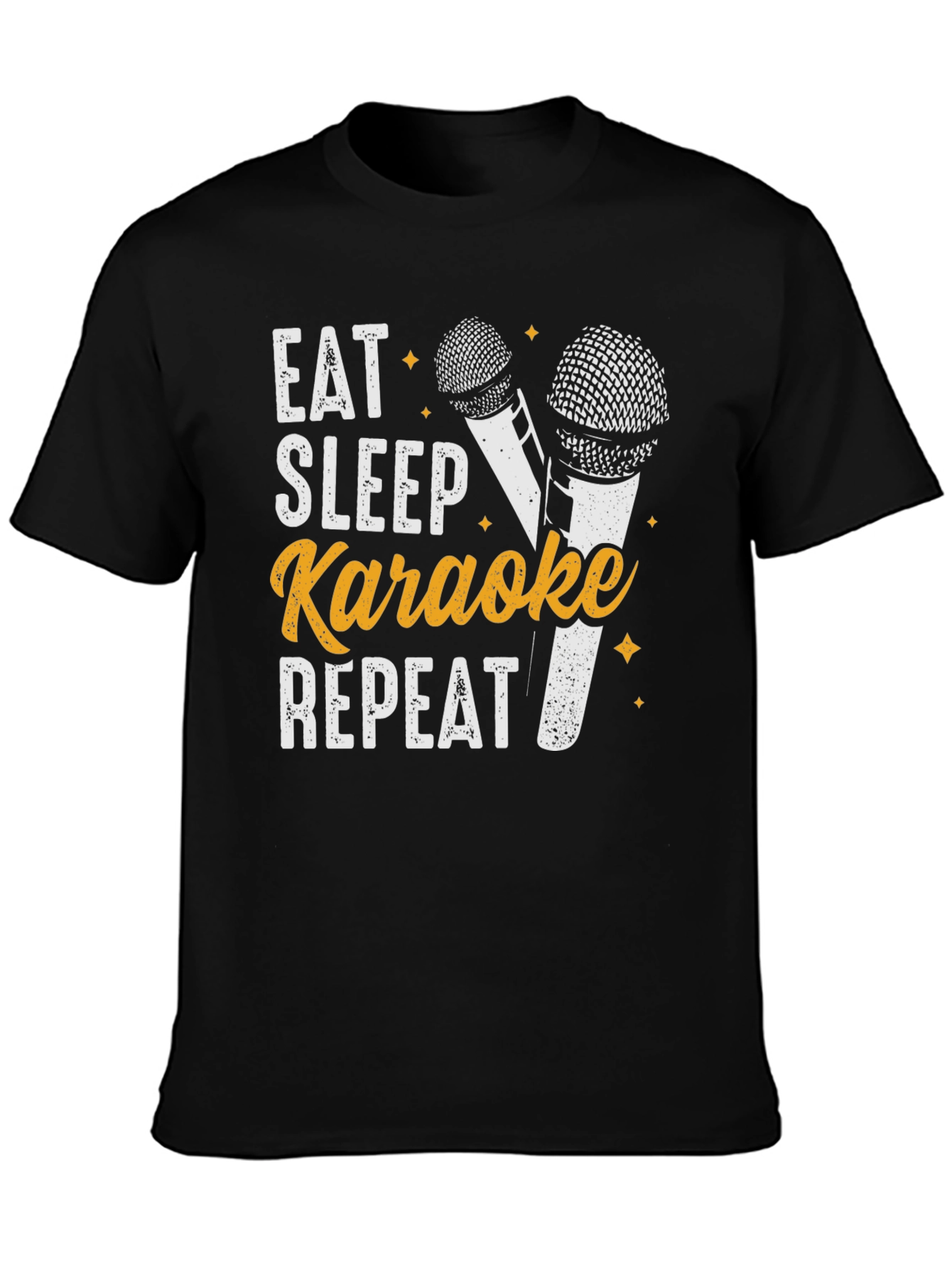 Eat Sleep Karaoke Repeat T-Shirt Fun Music Tee