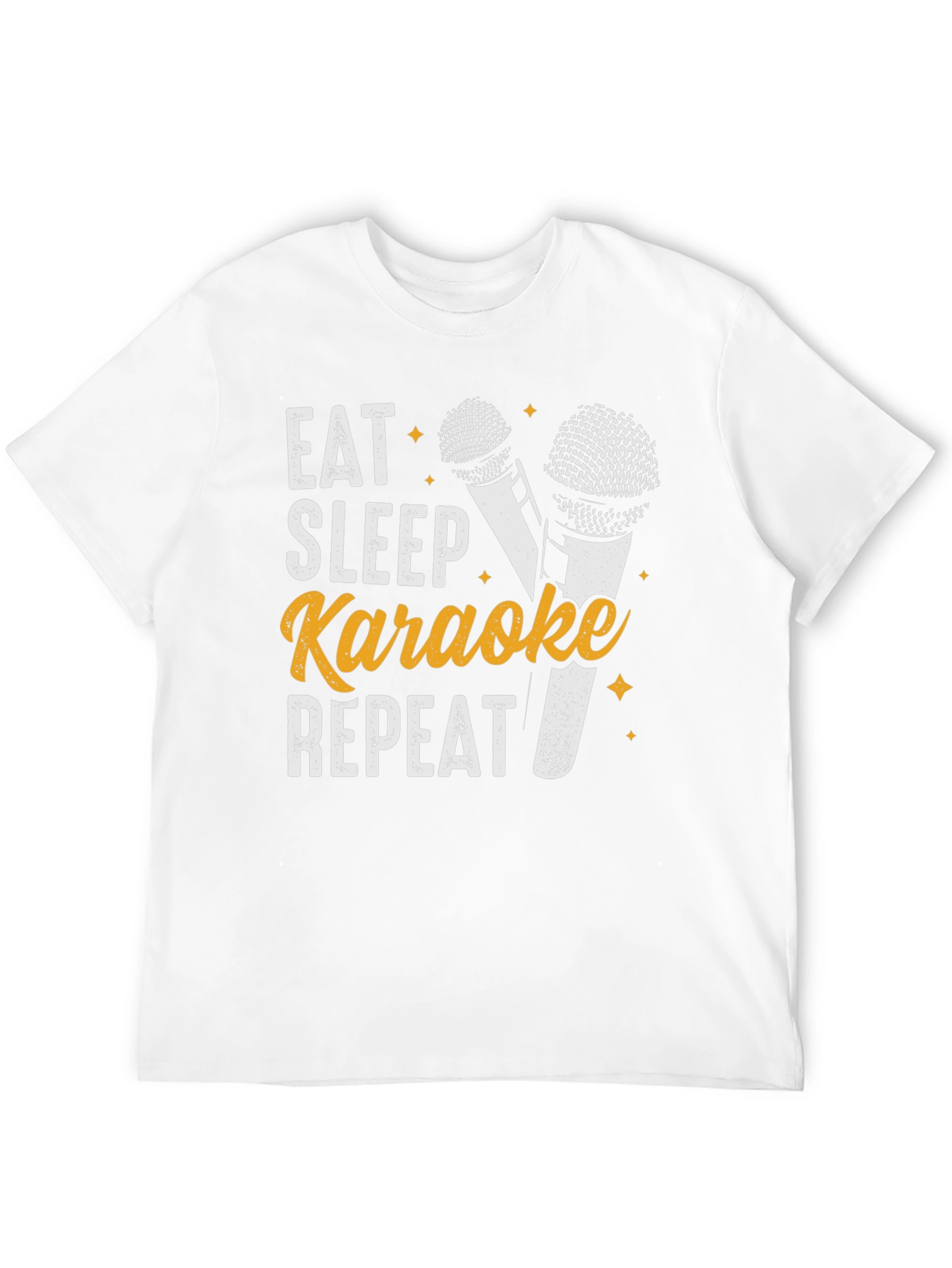 Eat Sleep Karaoke Repeat T-Shirt Fun Music Tee