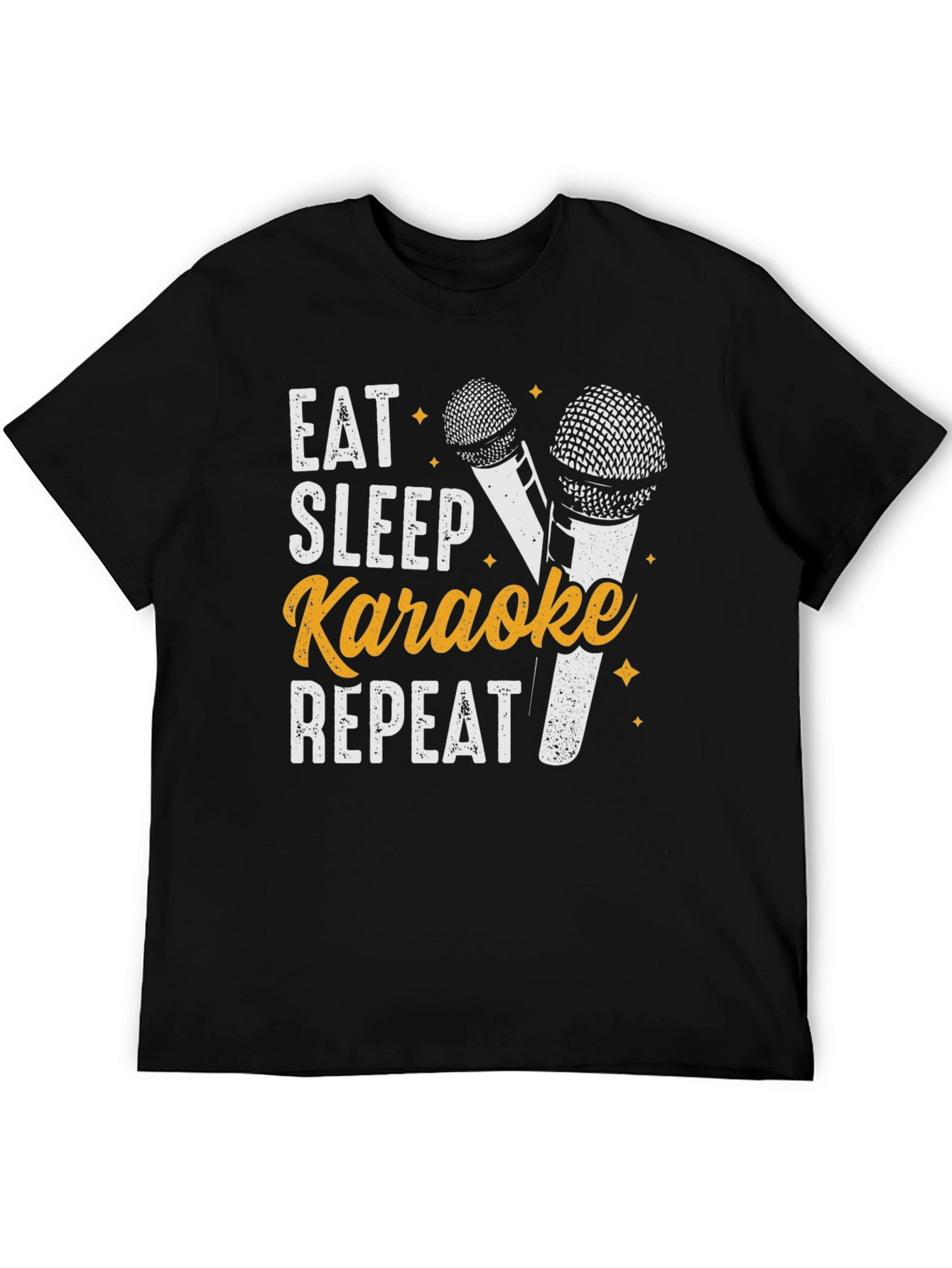 Eat Sleep Karaoke Repeat T-Shirt Fun Music Tee