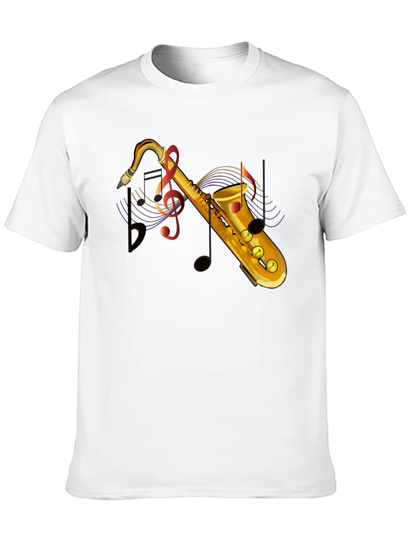Saxophone Graphic Black T-Shirt - Music Lover Tee