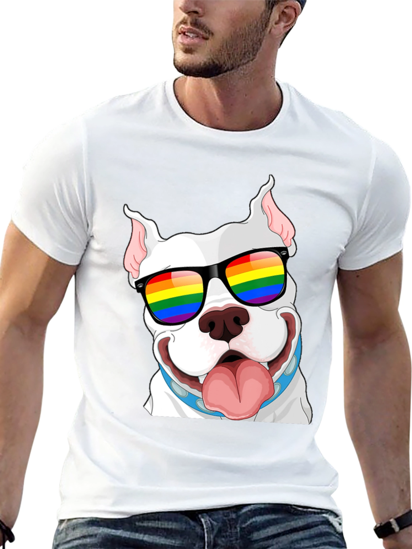 Pitbull Pride T-Shirt - LGBTQ+ Dog Tee
