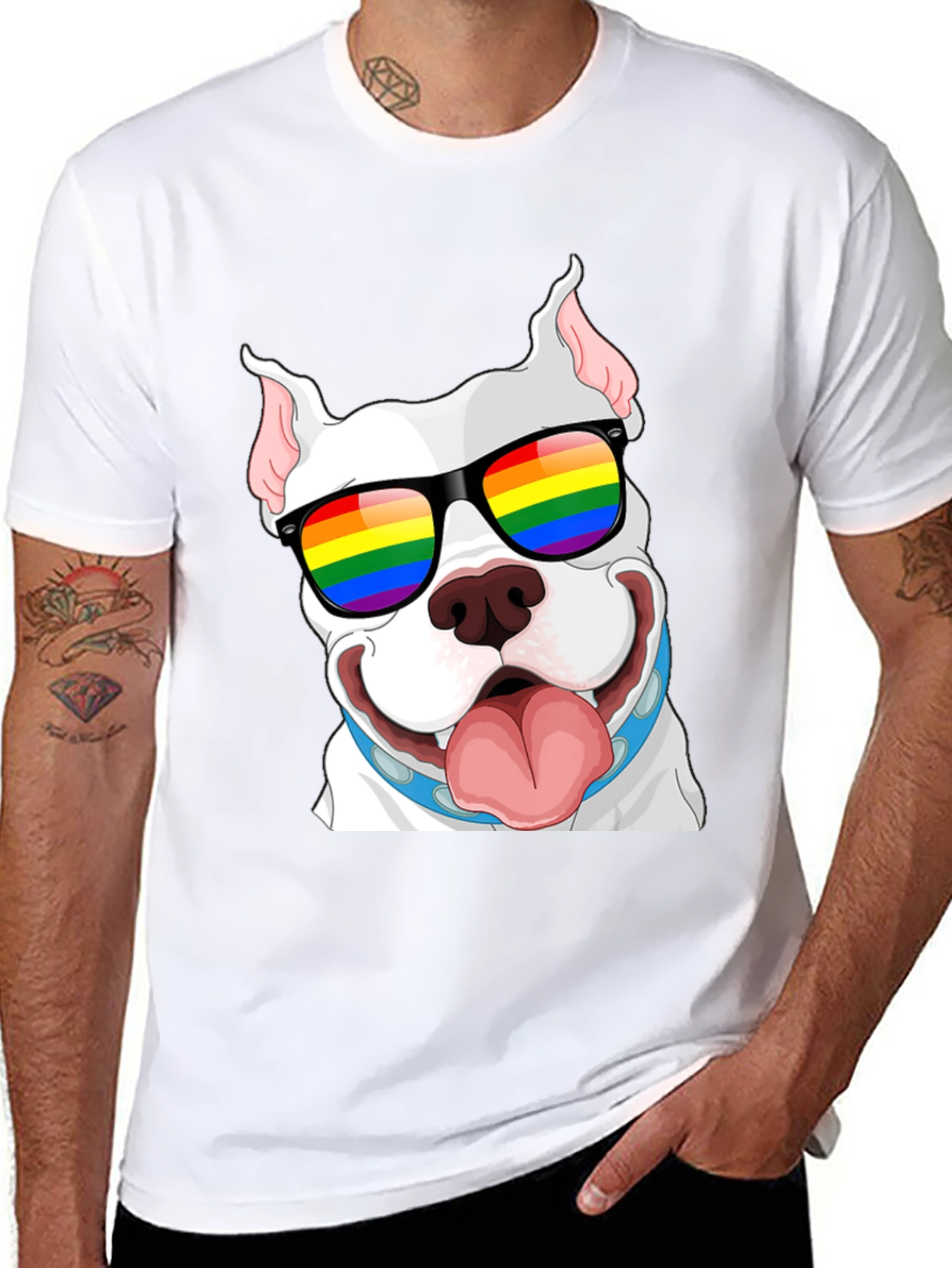 Pitbull Pride T-Shirt - LGBTQ+ Dog Tee