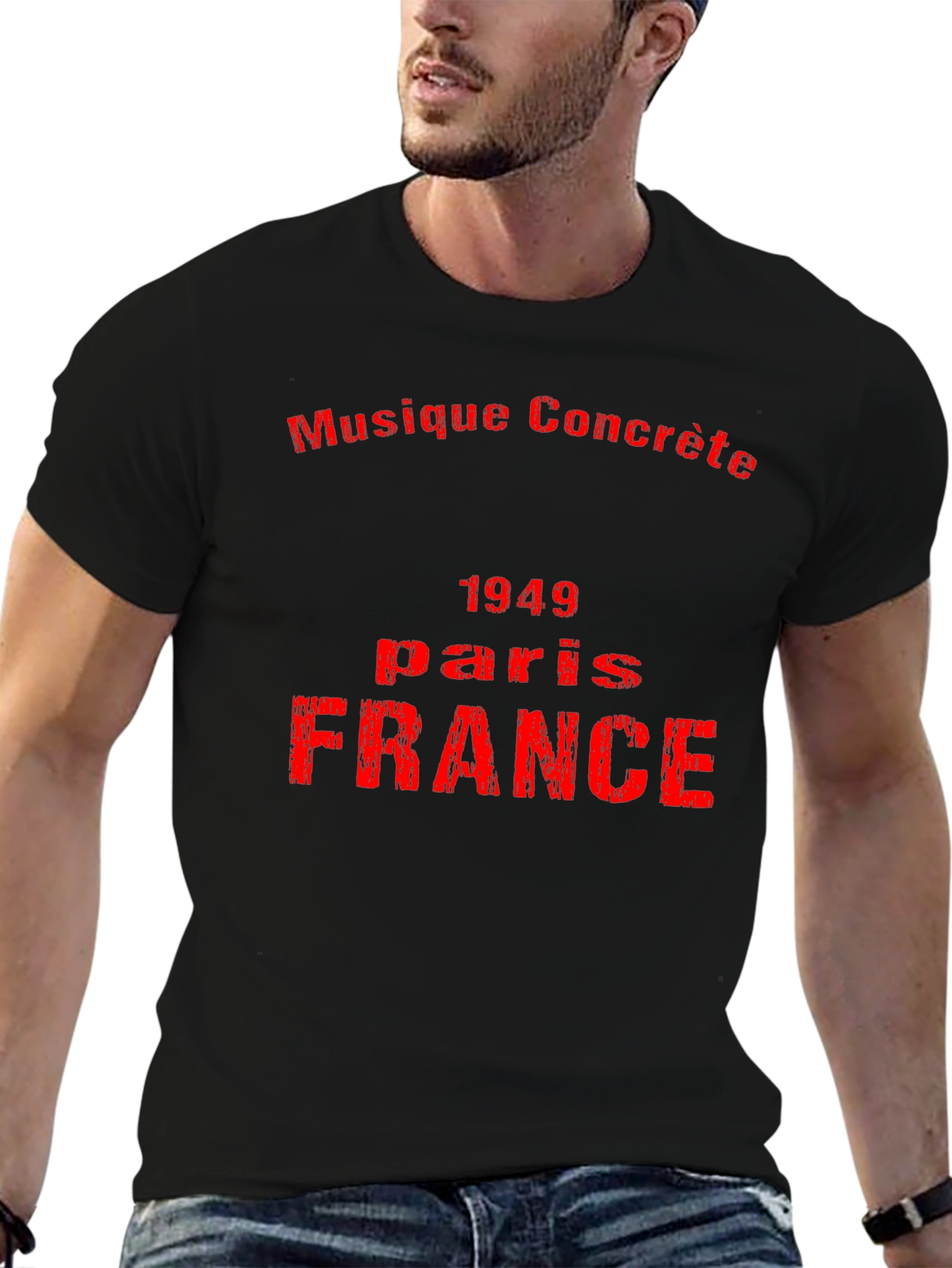 Musique Concrète 1949 Paris France Black Tee