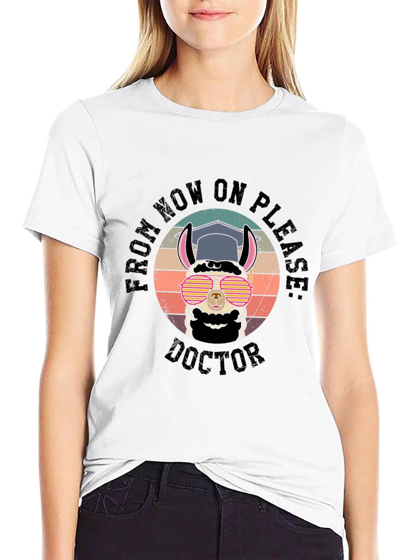 Doctor Llama Grad T-Shirt - Funny Graduation Gift